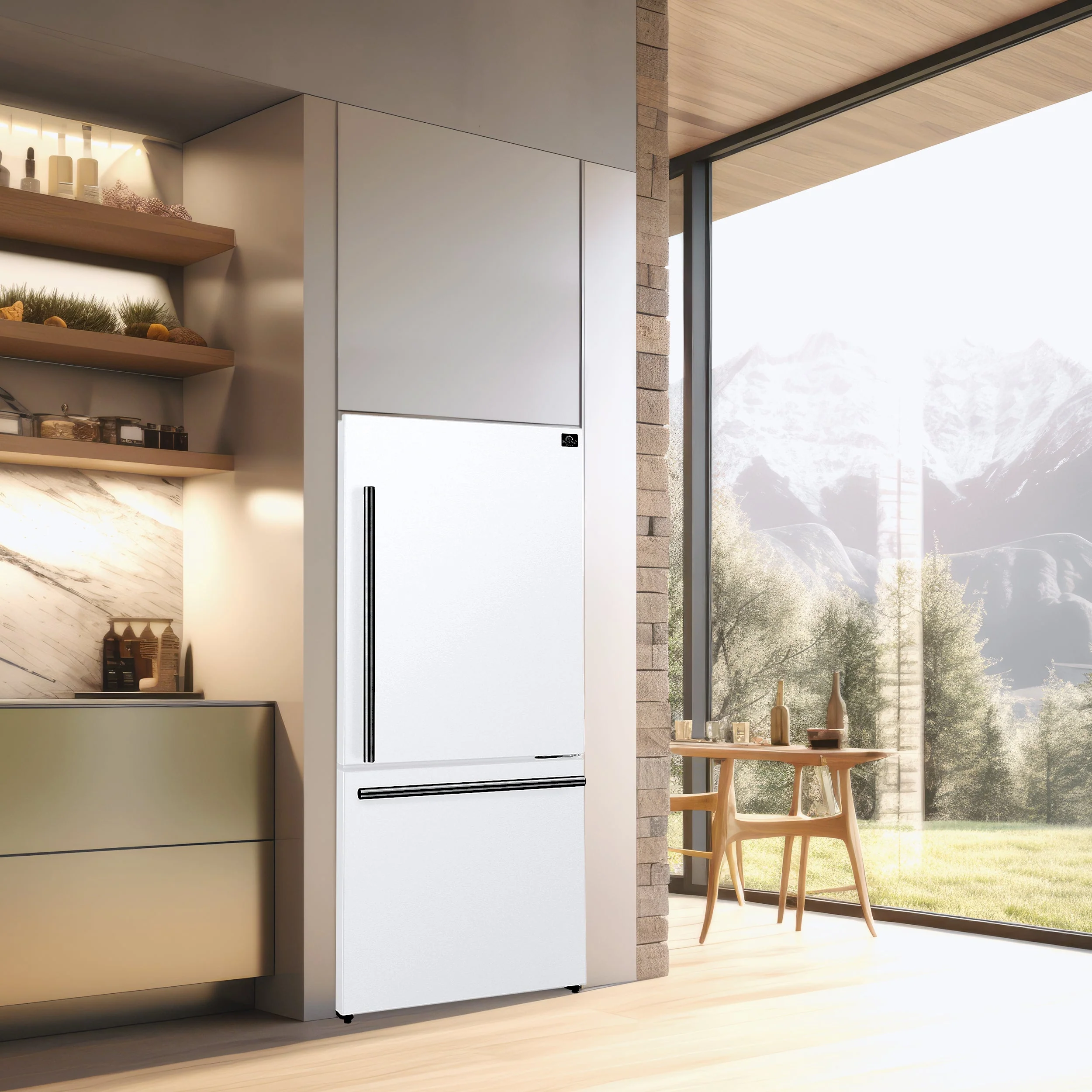 Forno 2-Piece Appliance Package - 30-Inch Induction Range and 31-Inch Refrigerator, Right Hinge in White with Stainless Steel Handle (FBDL-015-06CAUS) - Image 12