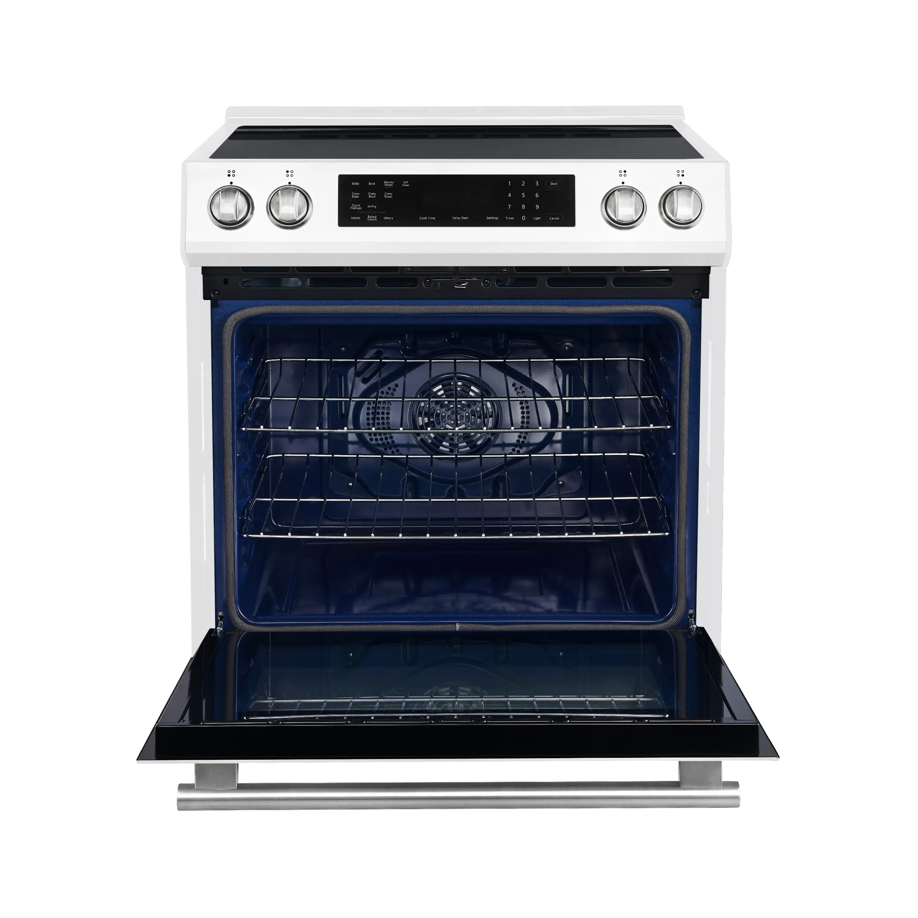 Forno 2-Piece Appliance Package - 30-Inch Induction Range and 31-Inch Refrigerator, Left Hinge in White with Stainless Steel Handle (FBDL-015-07CAUS) - Image 5