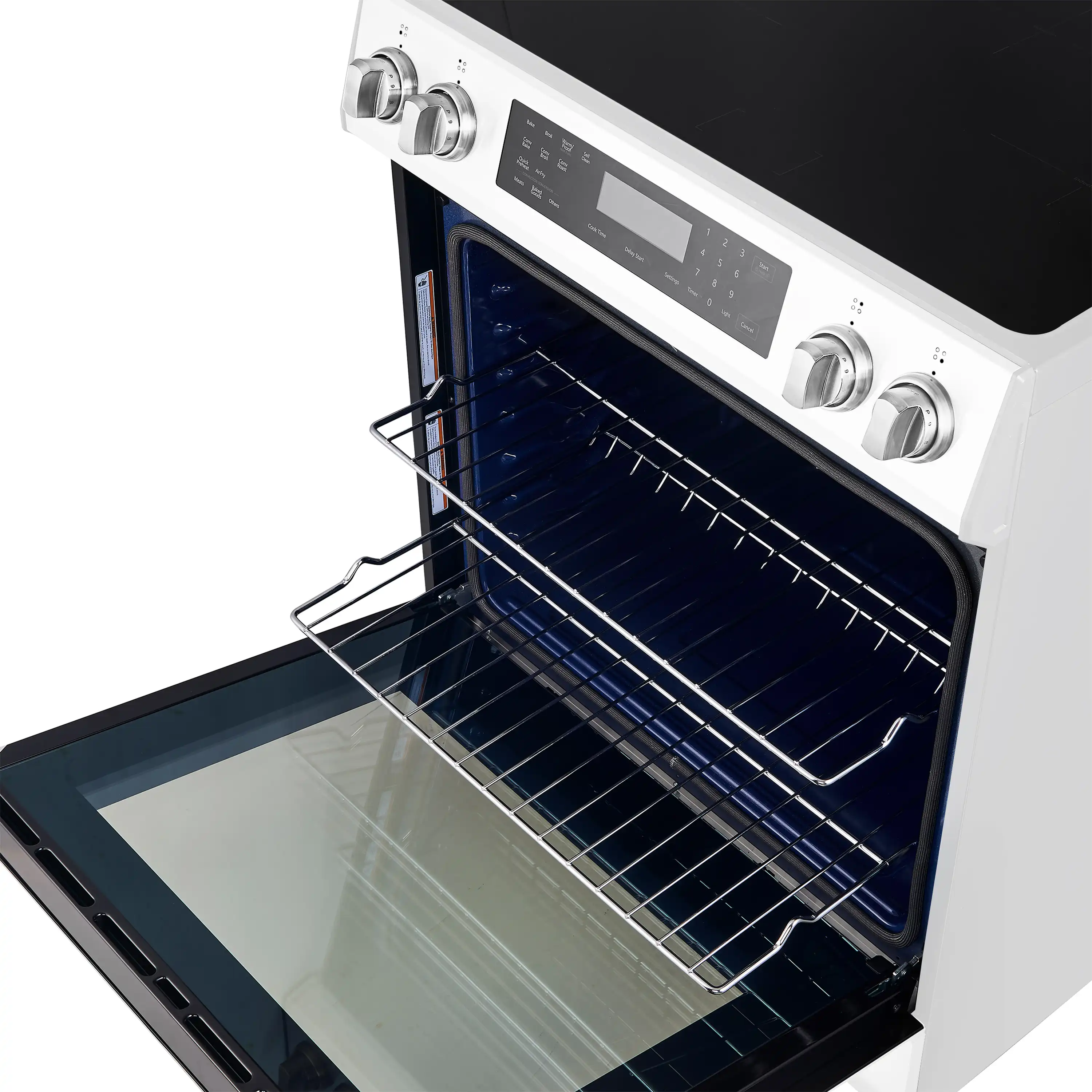 Forno 2-Piece Appliance Package - 30-Inch Induction Range and 30-Inch French Door Refrigerator in White with Stainless Steel Handle (FBDL-015-10CAUS) - Image 8