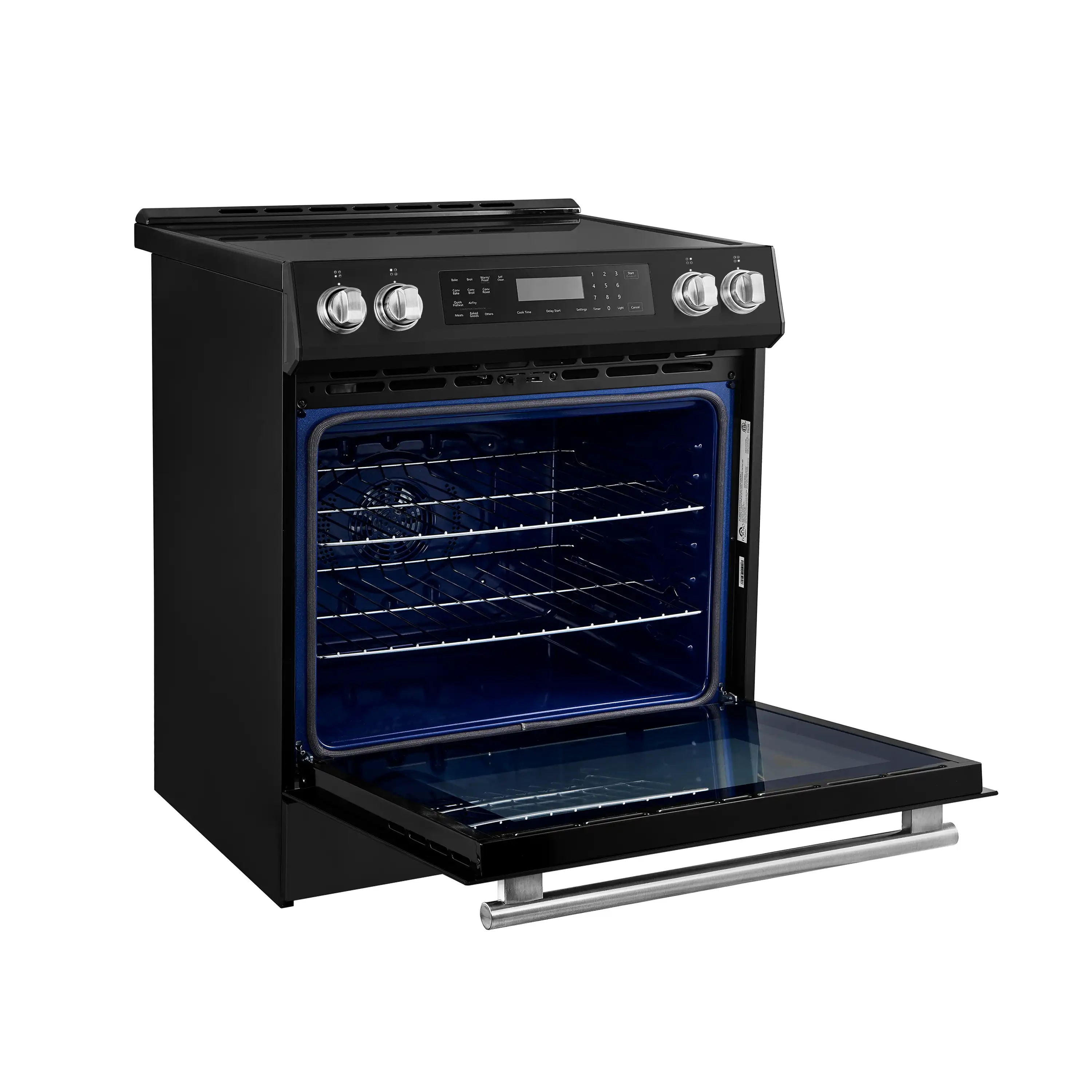 Forno 2-Piece Appliance Package - 30-Inch Induction Range and 31-Inch Bottom Freezer Door Refrigerator in Black with Stainless Steel Handle (FBDL-015-12CAUS) - Image 5