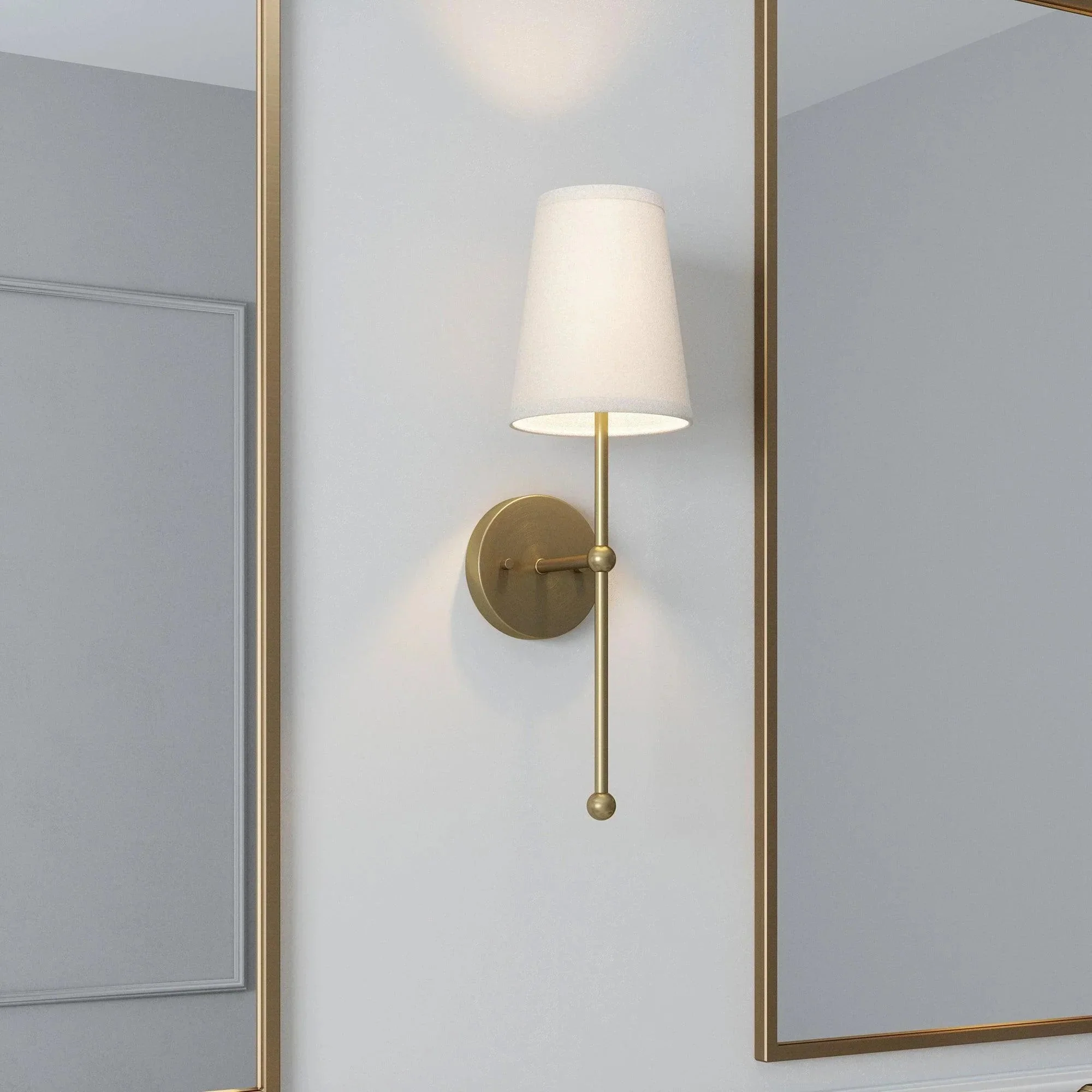 Parrot Uncle Finley 1-Light Satin Gold Dimmable Bathroom Wall Sconce (FI901G) - Image 4
