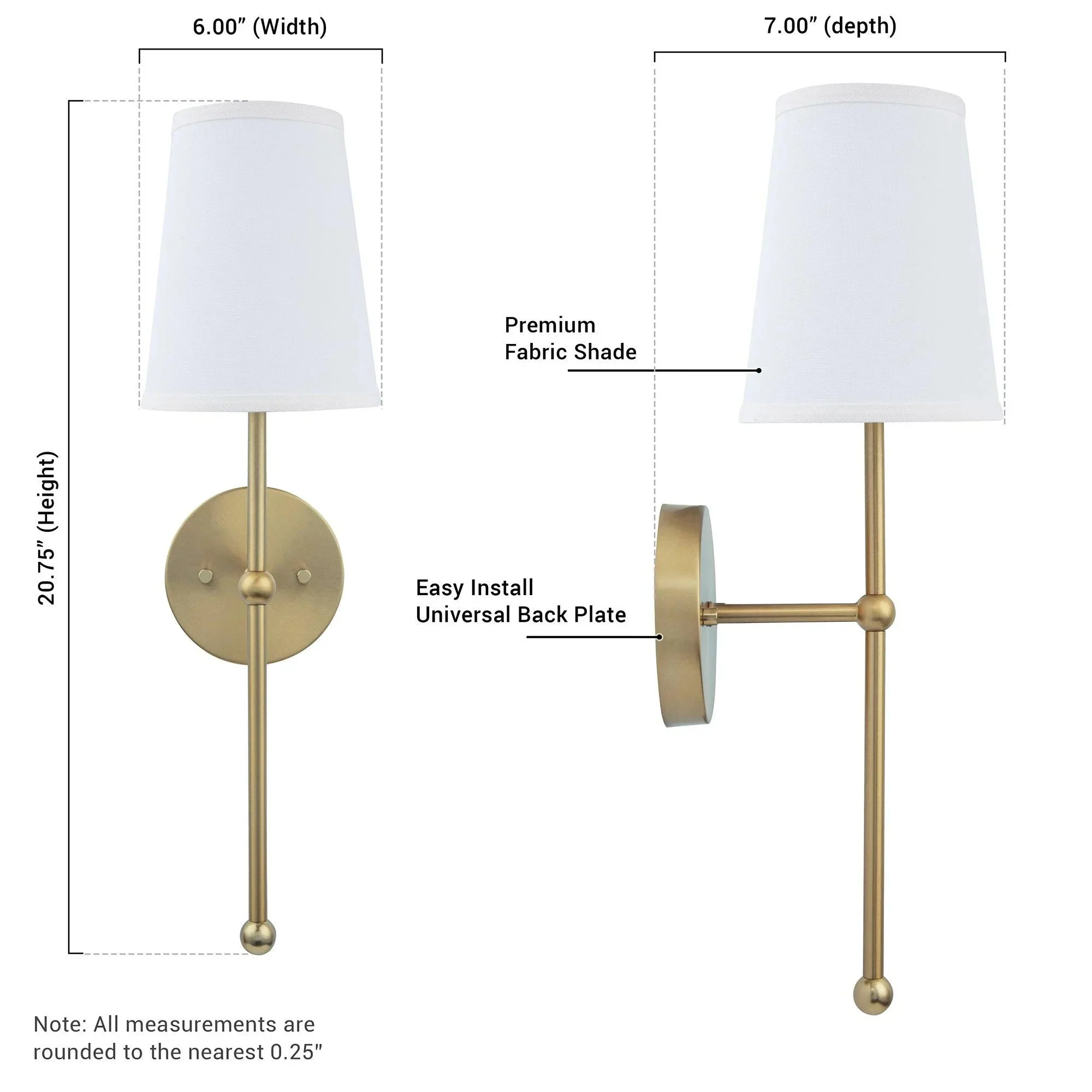 Parrot Uncle Finley 1-Light Satin Gold Dimmable Bathroom Wall Sconce (FI901G) - Image 8