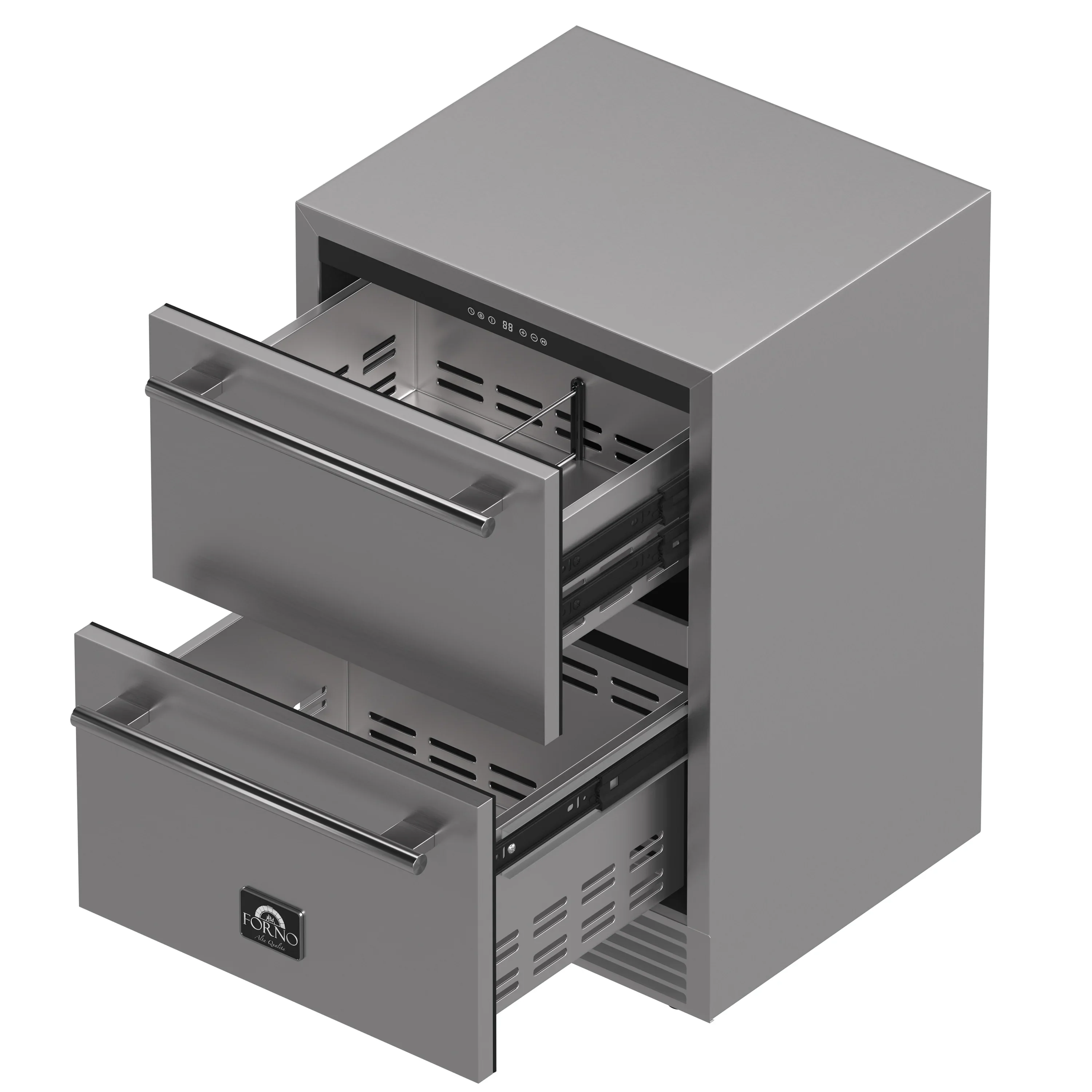 Forno 2 - Piece Appliance Package - 24-Inch Built-In Indoor/Outdoor Drawer Freezer and 24-Inch Drawer Refrigerator in Stainless Steel - Image 21