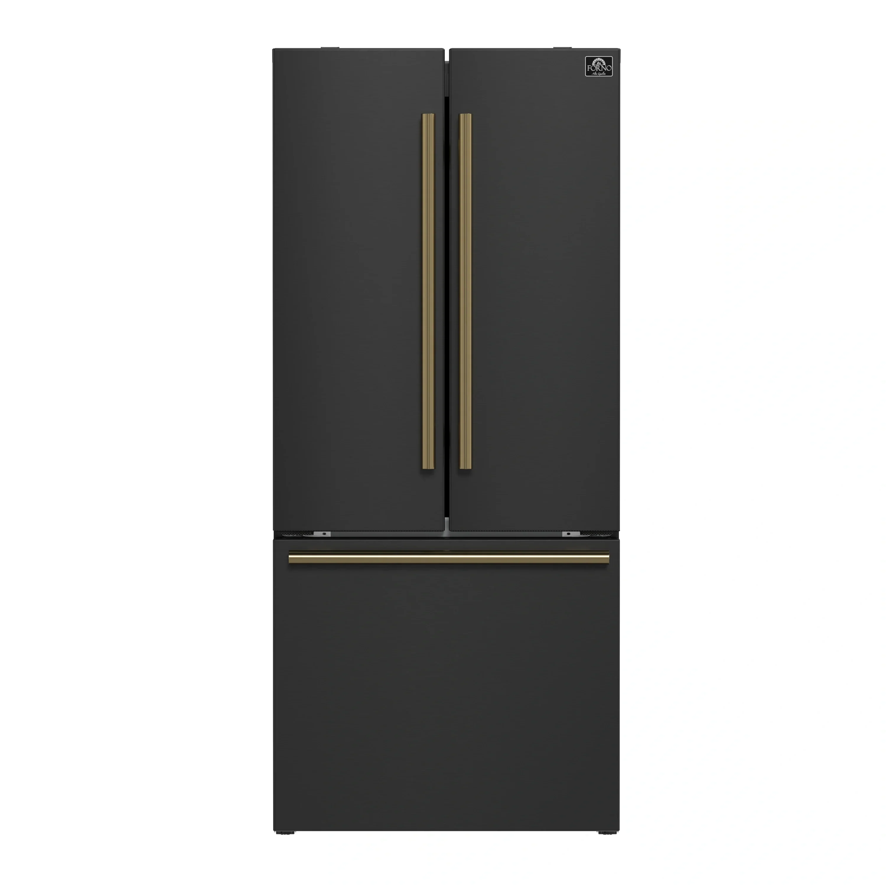 Forno 2-Piece Appliance Package - 30-Inch Electric Range and 30-Inch French Door Refrigerator in Black with Antique Brass Handle (FBDL-003-15US) - Image 14