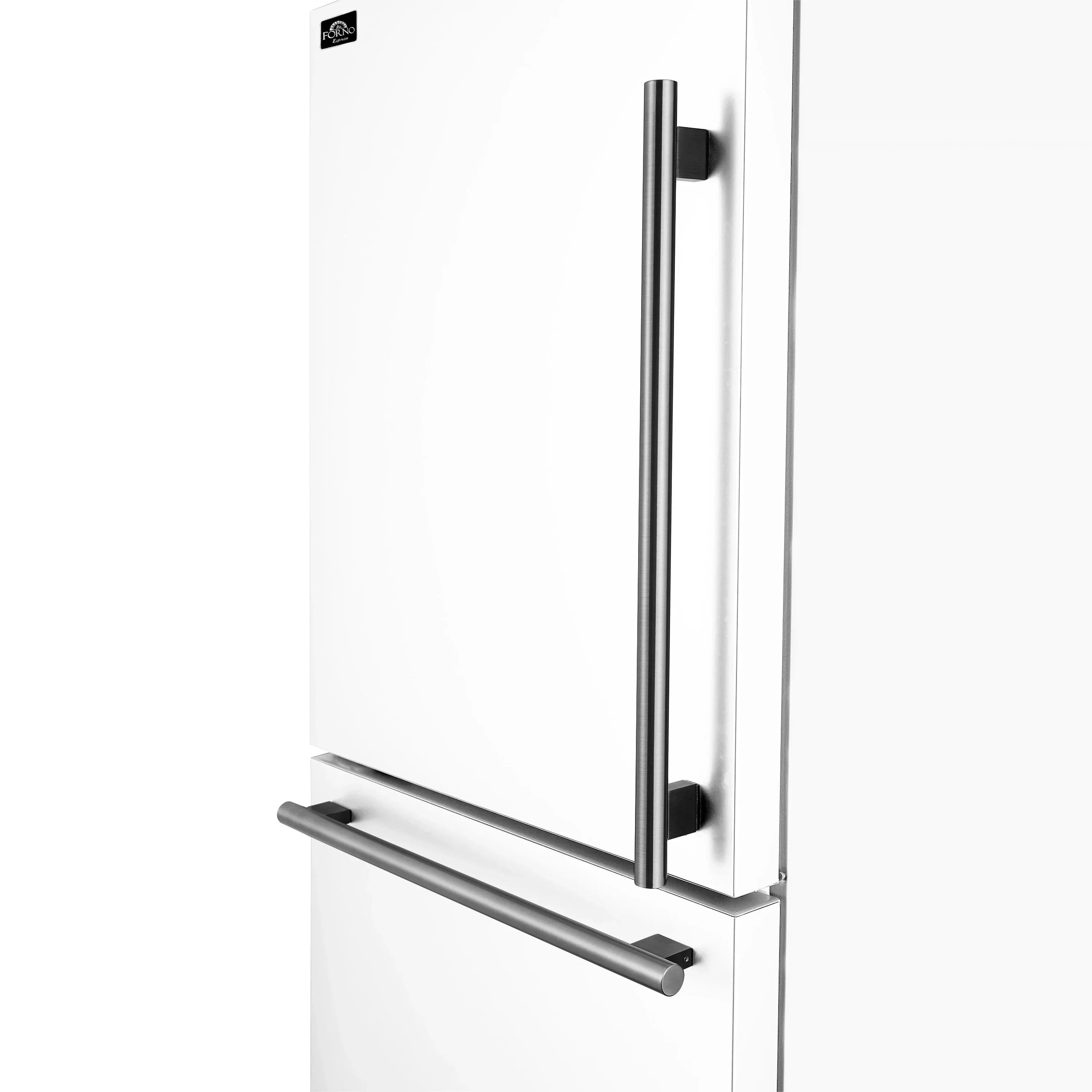 Forno 2-Piece Appliance Package - 30-Inch Electric Range and 31-Inch Refrigerator, Left Hinge in White with Antique Brass Handle (FBDL-003-08US) - Image 19