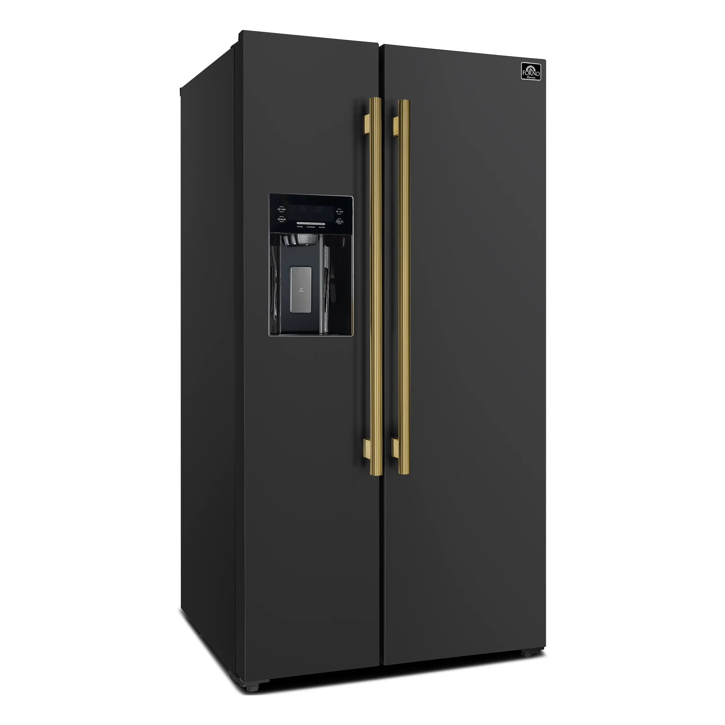Forno 2-Piece Appliance Package - 30-Inch Electric Range and 36-Inch Side by Side Refrigerator with Water Dispenser in Black with Antique Brass Handle (FBDL-003-14US) - Image 15