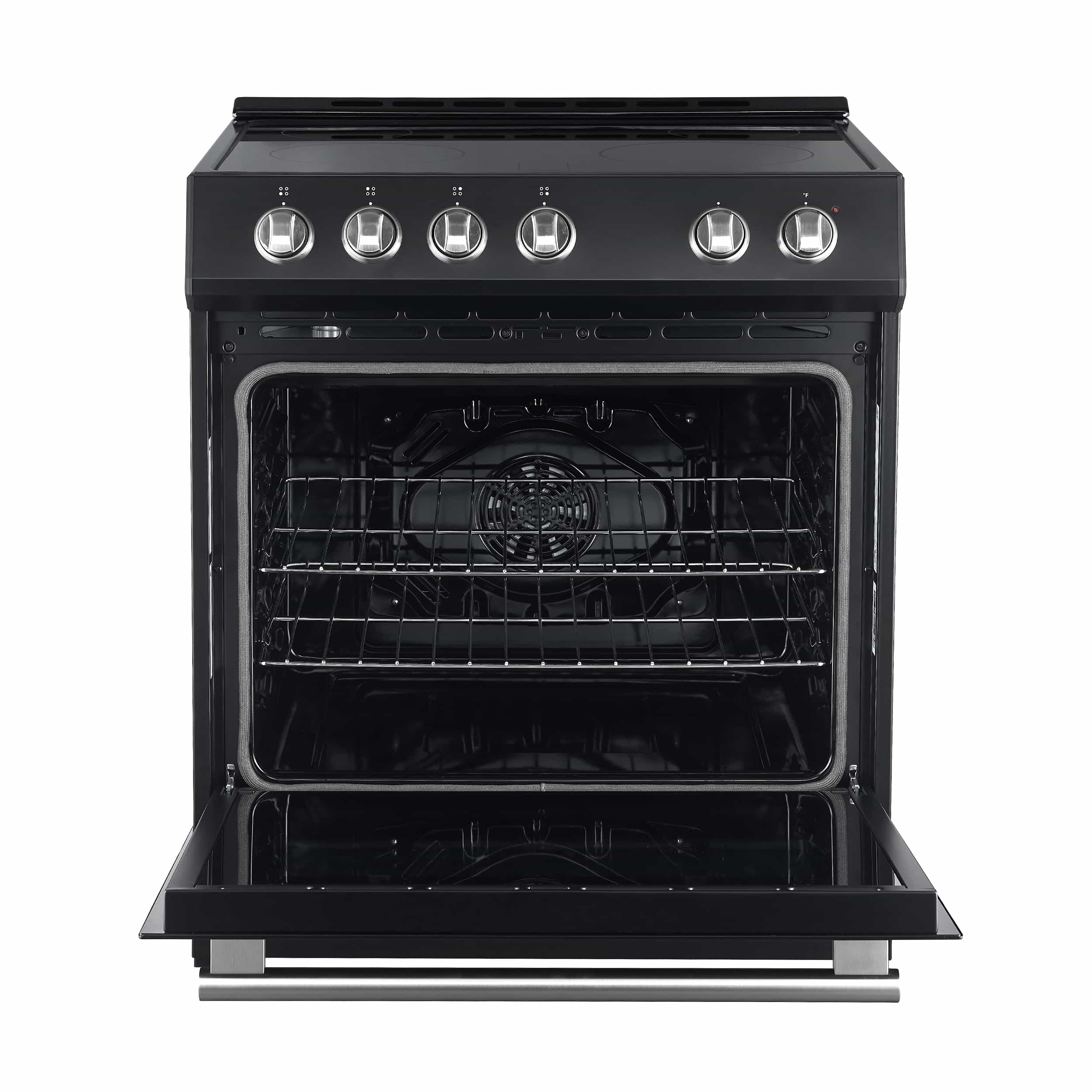 Forno 2-Piece Appliance Package - 30-Inch Electric Range and 36-Inch Side by Side Refrigerator with Water Dispenser in Black with Antique Brass Handle (FBDL-003-14US) - Image 8