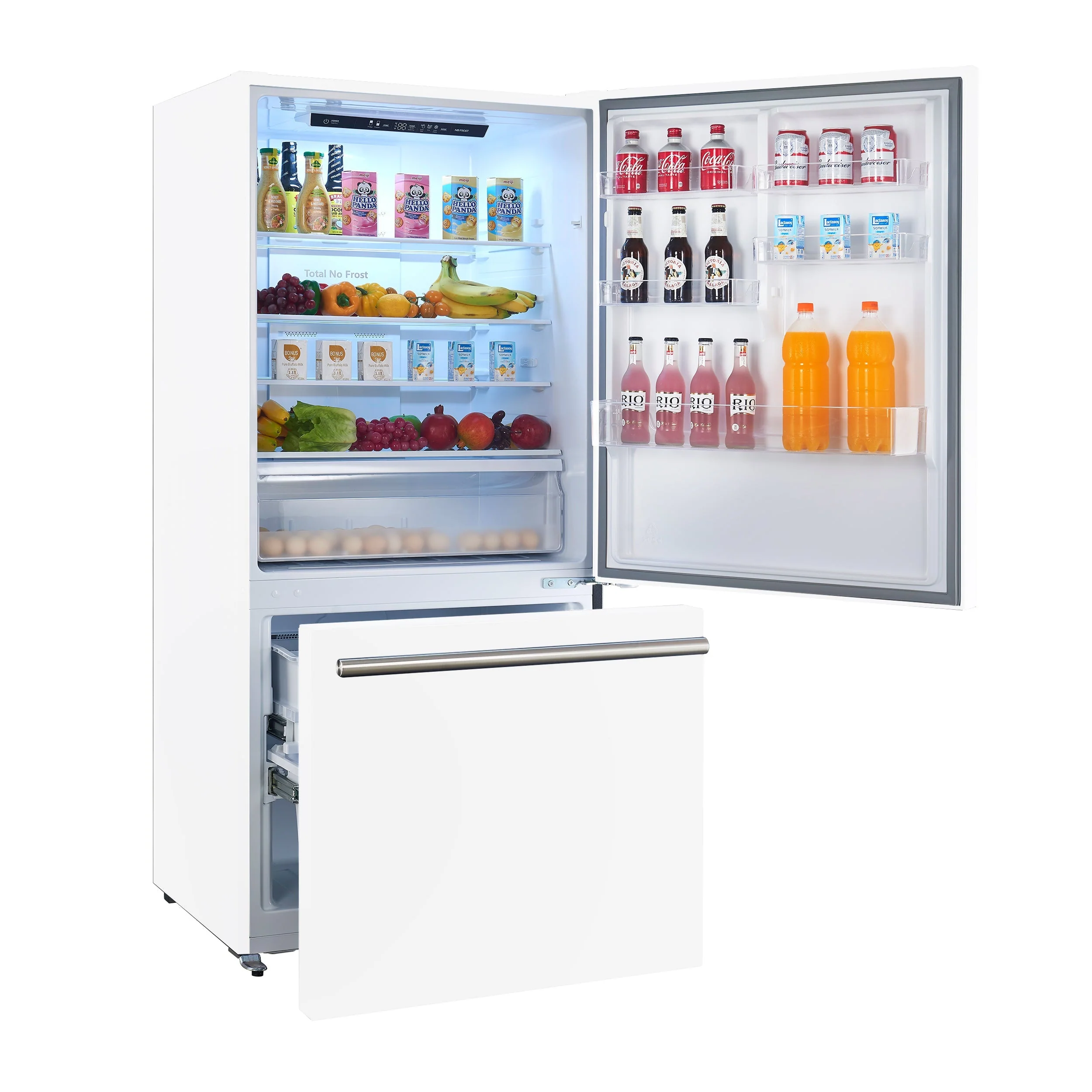 Forno 2-Piece Appliance Package - 30-Inch Induction Range and 31-Inch Refrigerator, Right Hinge in White with Antique Brass Handle (FBDL-015-06CAUS) - Image 16