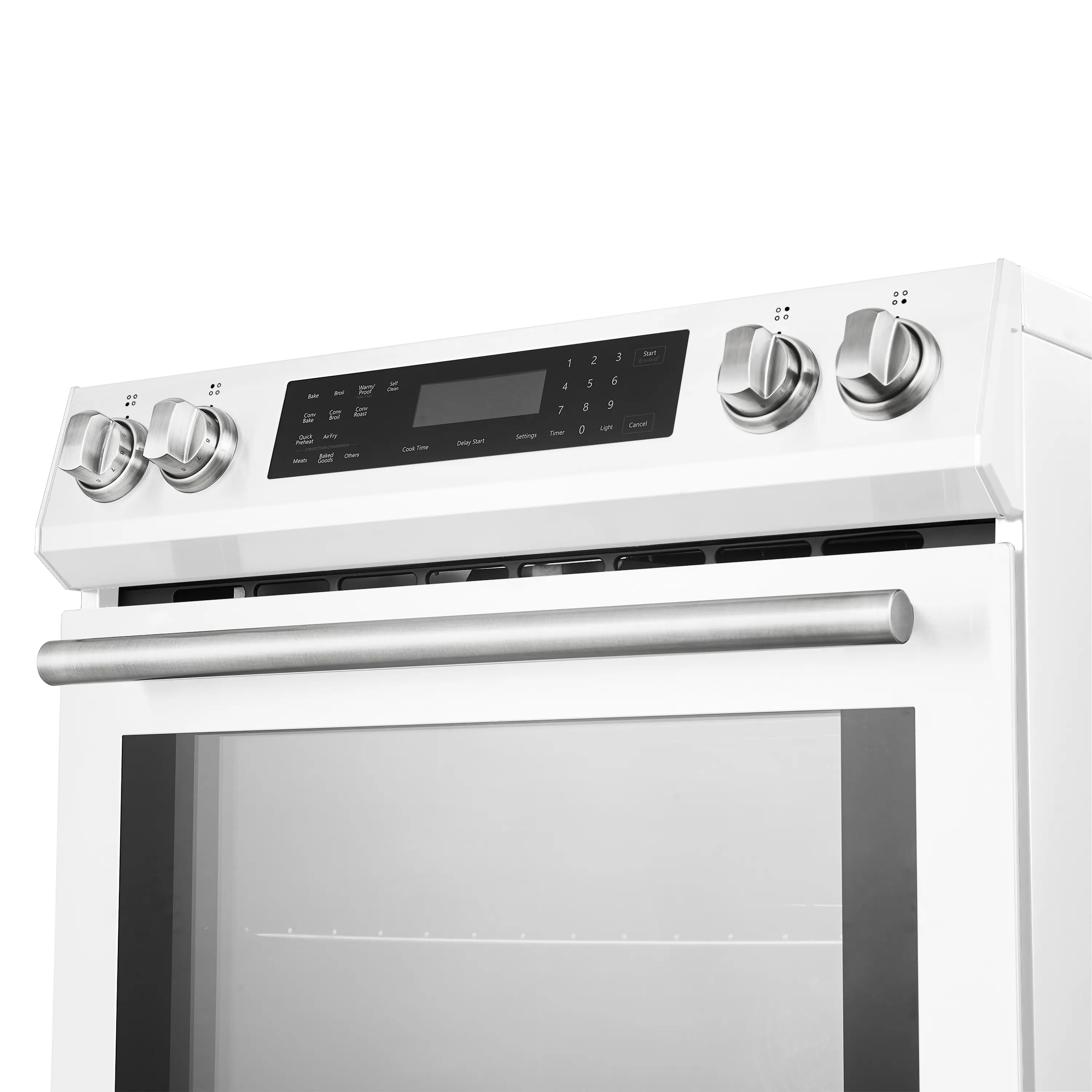 Forno 2-Piece Appliance Package - 30-Inch Induction Range and 36-Inch Side by Side Refrigerator with Water Dispenser in White with Antique Brass Handle (FBDL-015-09CAUS) - Image 7