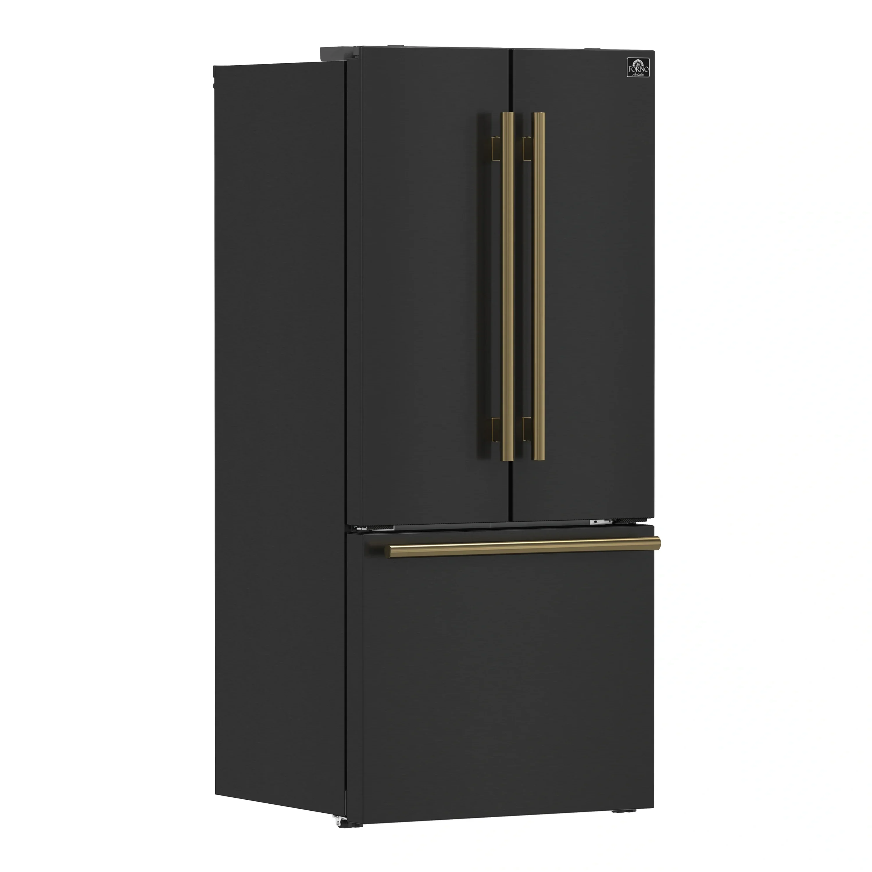 Forno 2-Piece Appliance Package - 30-Inch Slide-In Induction Range and 30-Inch French Door Refrigerator in Black with Antique Brass Handle (FBDL-014-15CAUS) - Image 14