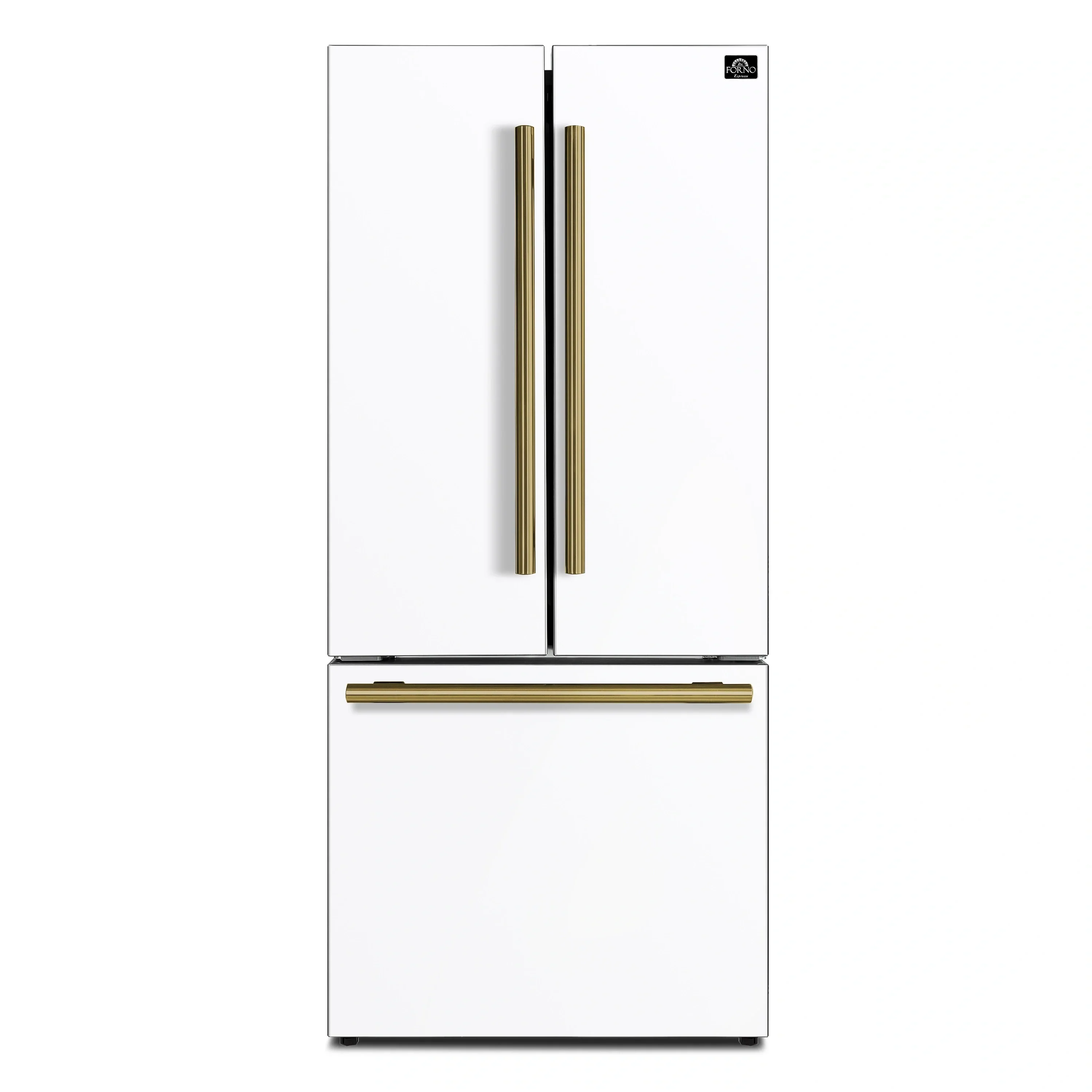 Forno 2-Piece Appliance Package - 30-Inch Slide-In Induction Range and 30-Inch French Door Refrigerator in White with Antique Brass Handle (FBDL-014-10CAUS) - Image 12