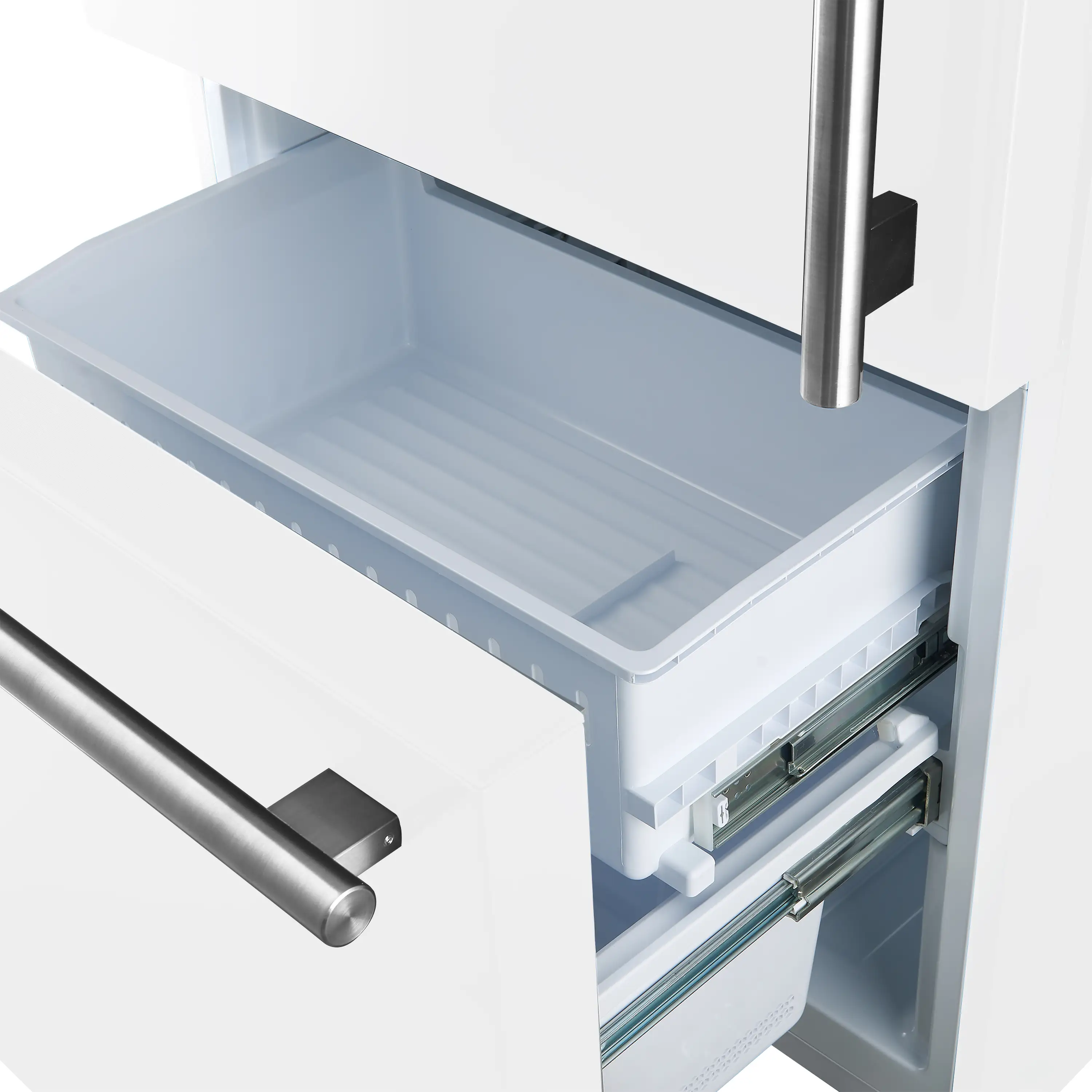 Forno 2-Piece Appliance Package - 30-Inch Slide-In Induction Range and 31-Inch Refrigerator, Left Hinge in White with Antique Brass Handle (FBDL-014-07CAUS) - Image 20