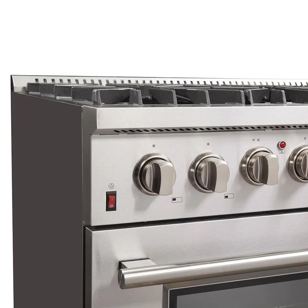 Forno 2-Piece Appliance Package - 36-Inch Dual Fuel Range and 60-Inch Built-In Refrigerator in Stainless Steel - Image 12