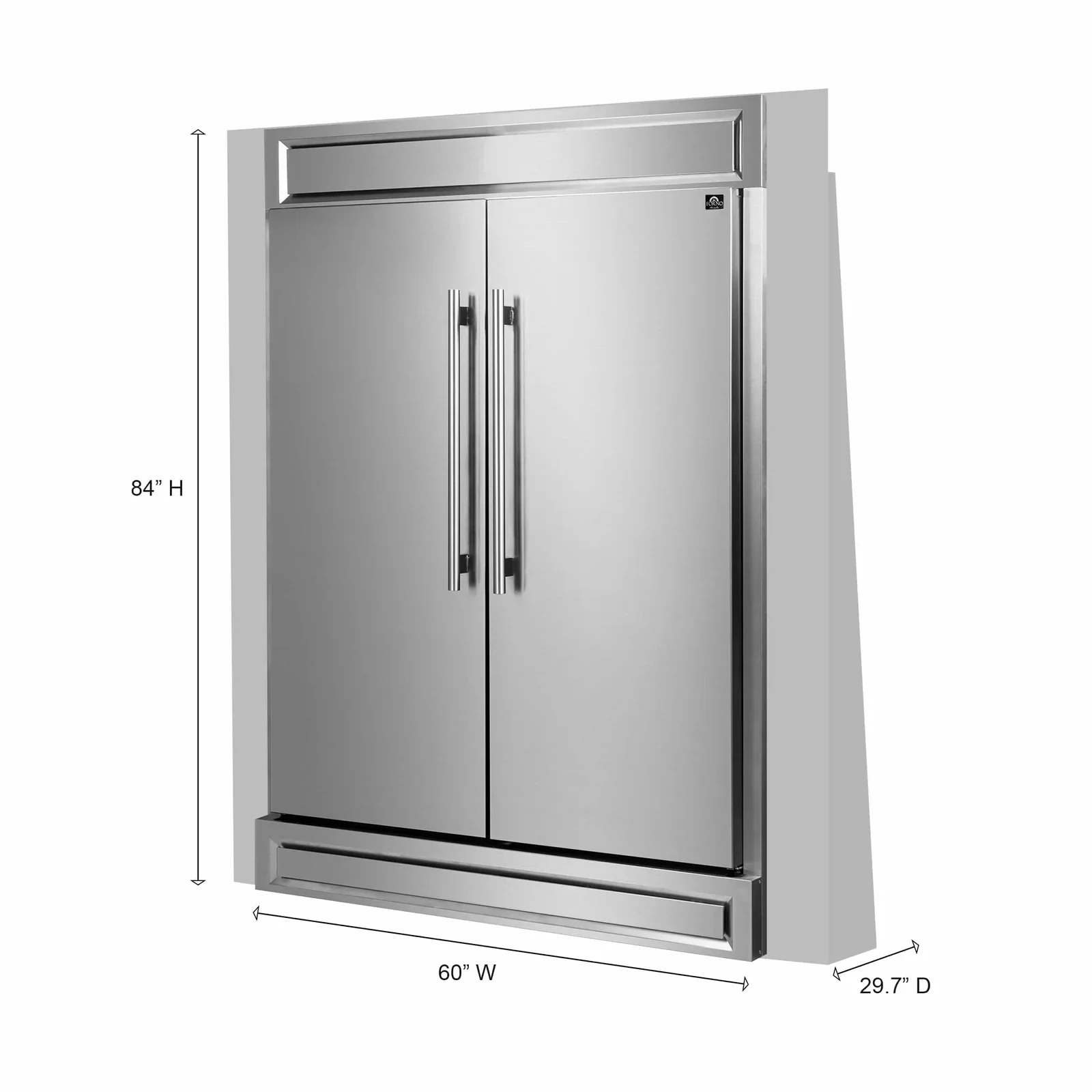 Forno 2-Piece Appliance Package - 36-Inch Dual Fuel Range and 60-Inch Built-In Refrigerator in Stainless Steel - Image 25