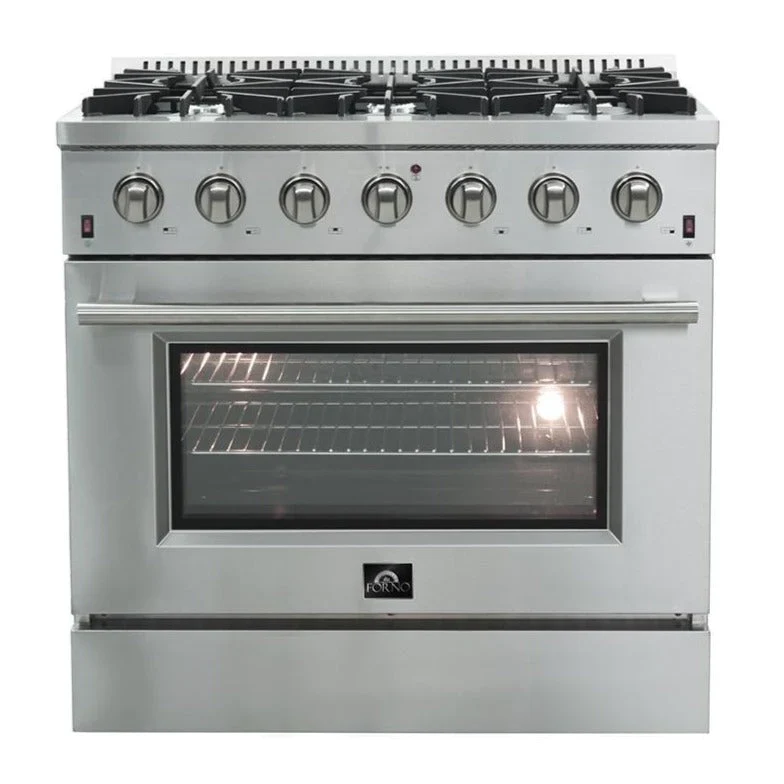 Forno 2-Piece Appliance Package - 36-Inch Gas Range and 60-Inch Built-In Refrigerator in Stainless Steel - Image 2