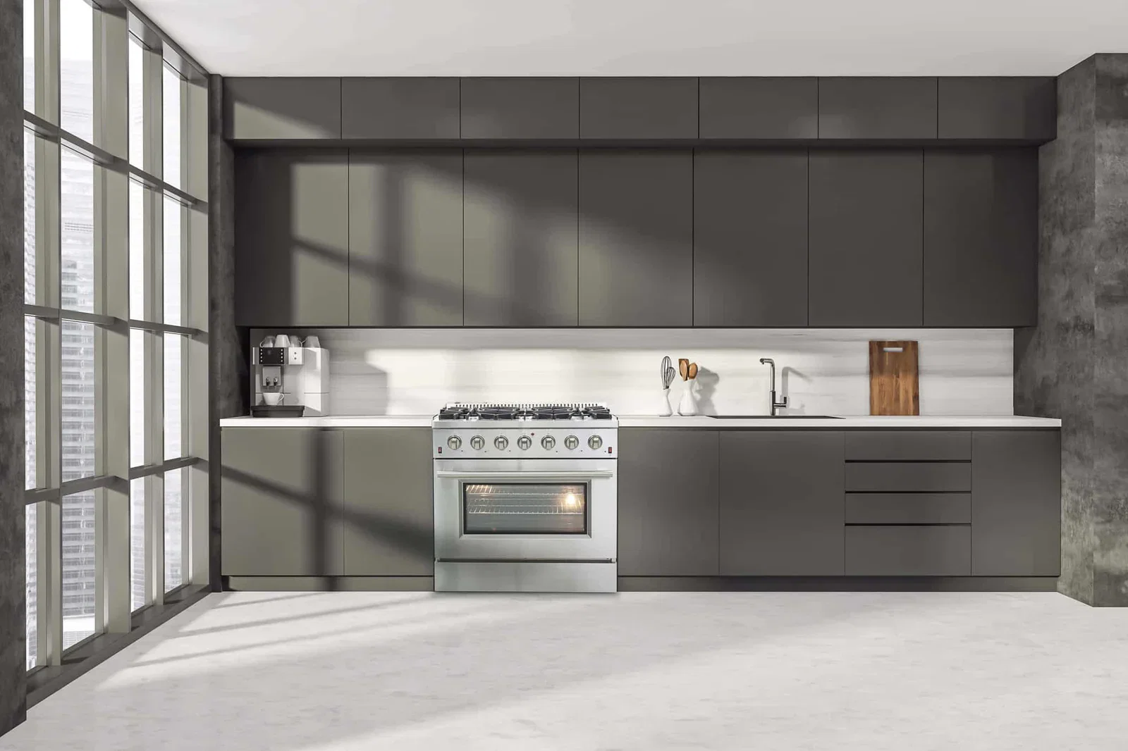 Forno 2-Piece Appliance Package - 36-Inch Gas Range and 60-Inch Built-In Refrigerator in Stainless Steel - Image 3