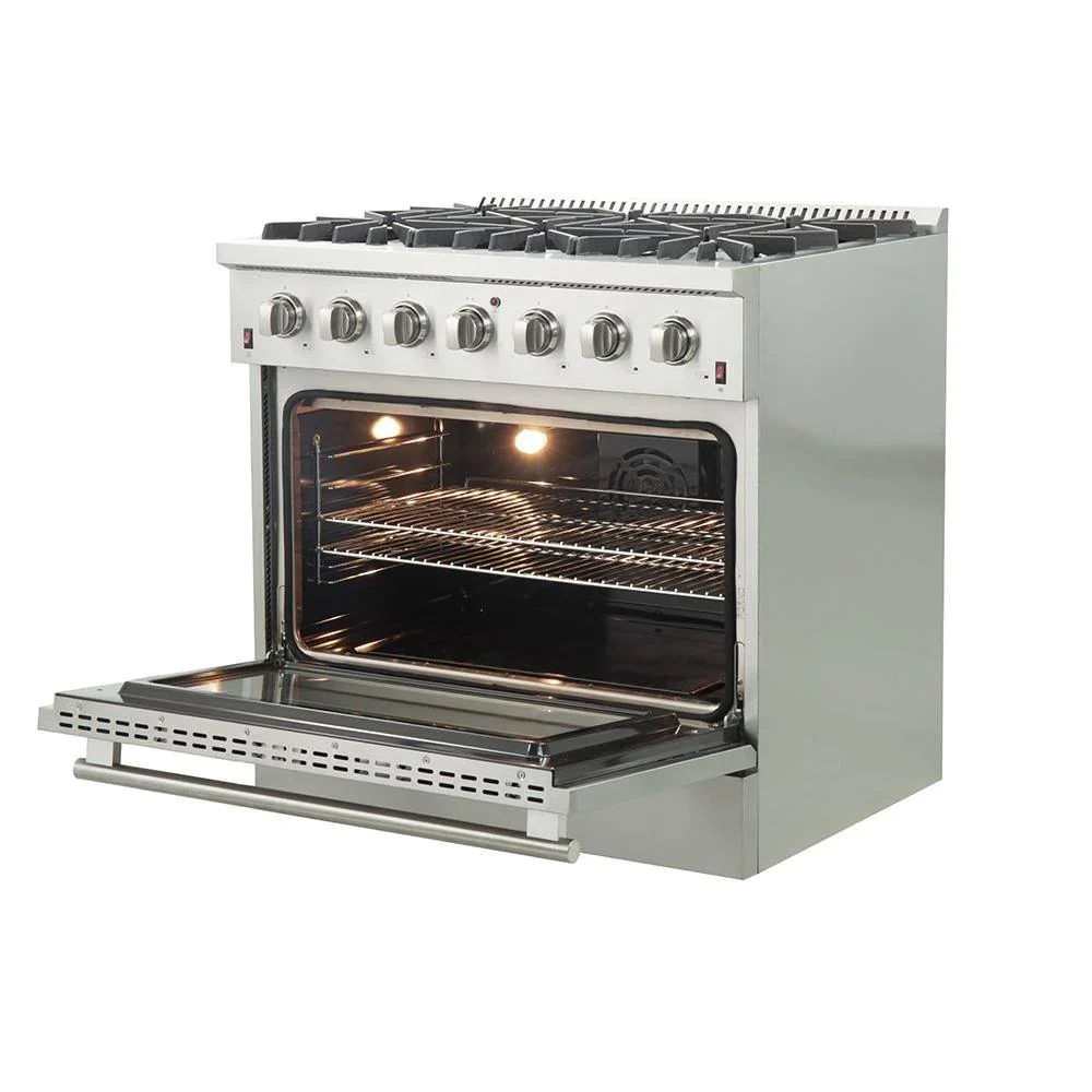 Forno 2-Piece Appliance Package - 36-Inch Gas Range and 60-Inch Built-In Refrigerator in Stainless Steel - Image 8