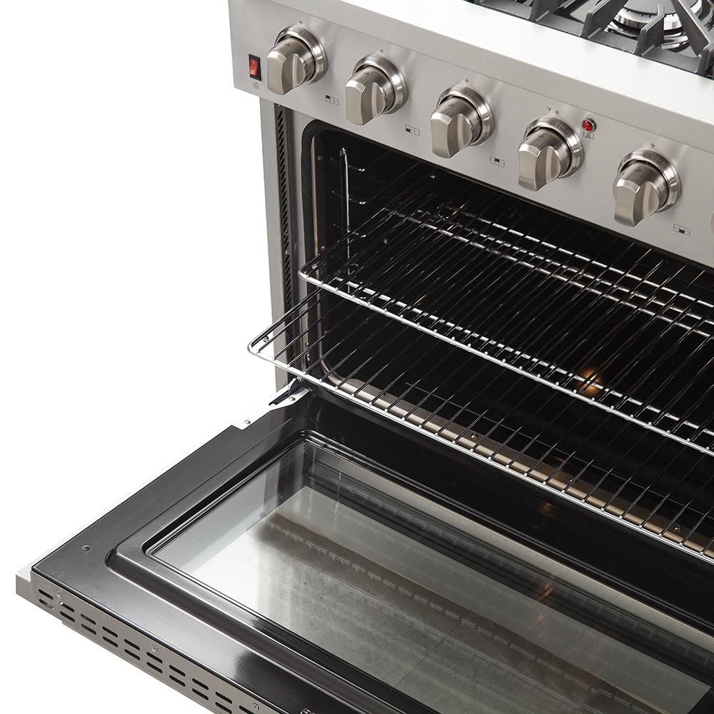 Forno 2-Piece Appliance Package - 36-Inch Gas Range and 60-Inch Built-In Refrigerator in Stainless Steel - Image 9