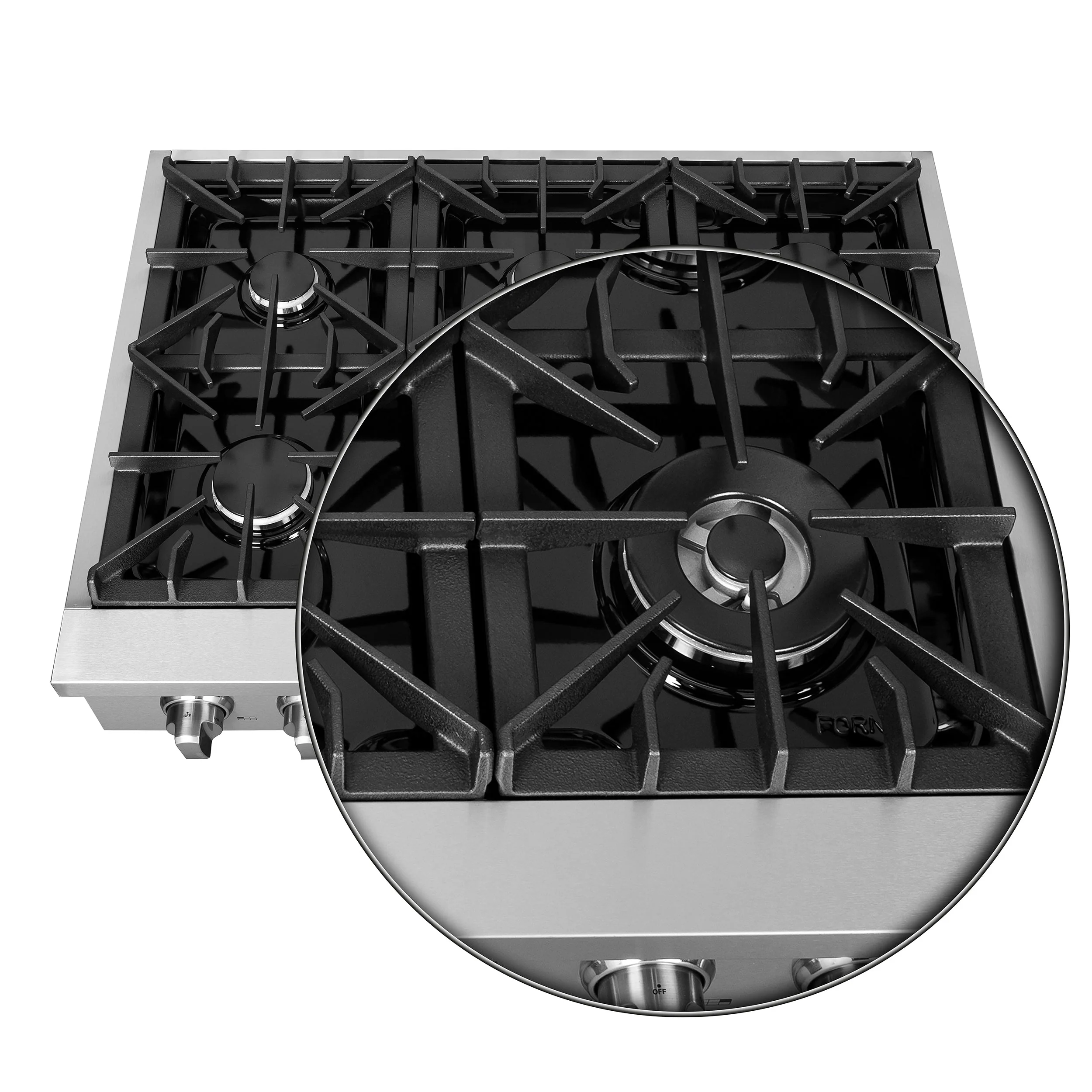 Forno 2-Piece Appliance Package - 36-Inch Lseo Gas Rangetop & Wall Oven in Stainless Steel - Image 10