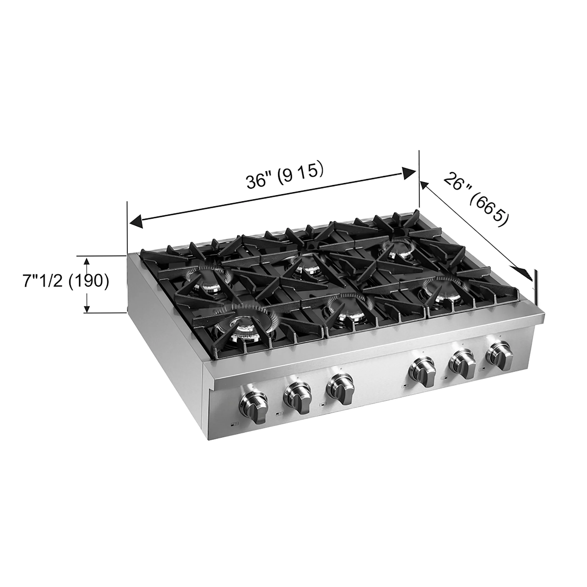 Forno 2-Piece Appliance Package - 36-Inch Lseo Gas Rangetop & Wall Oven in Stainless Steel - Image 13