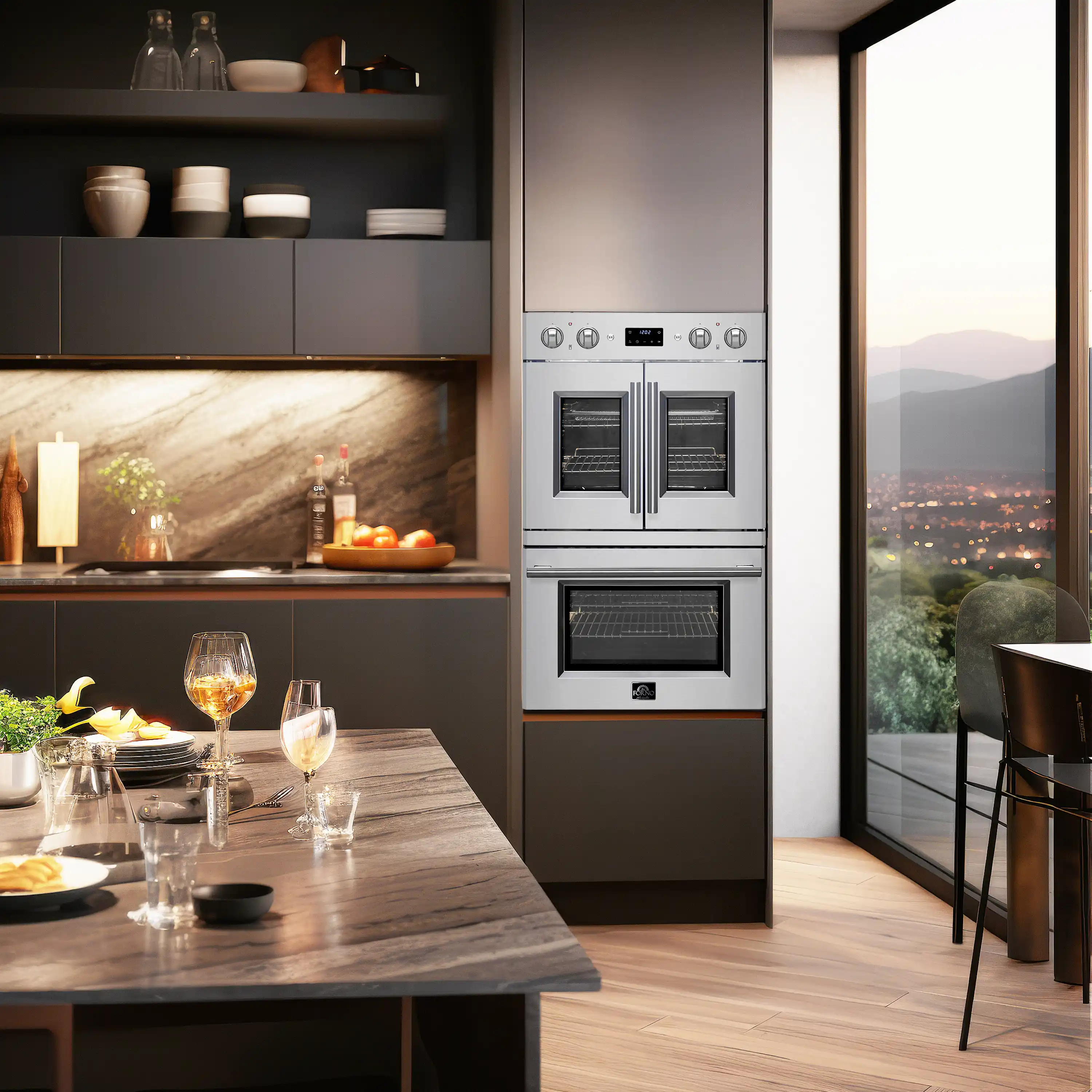 Forno 2-Piece Appliance Package - 36-Inch Spezia Gas Rangetop & French Door Double Wall Oven in Stainless Steel - Image 13