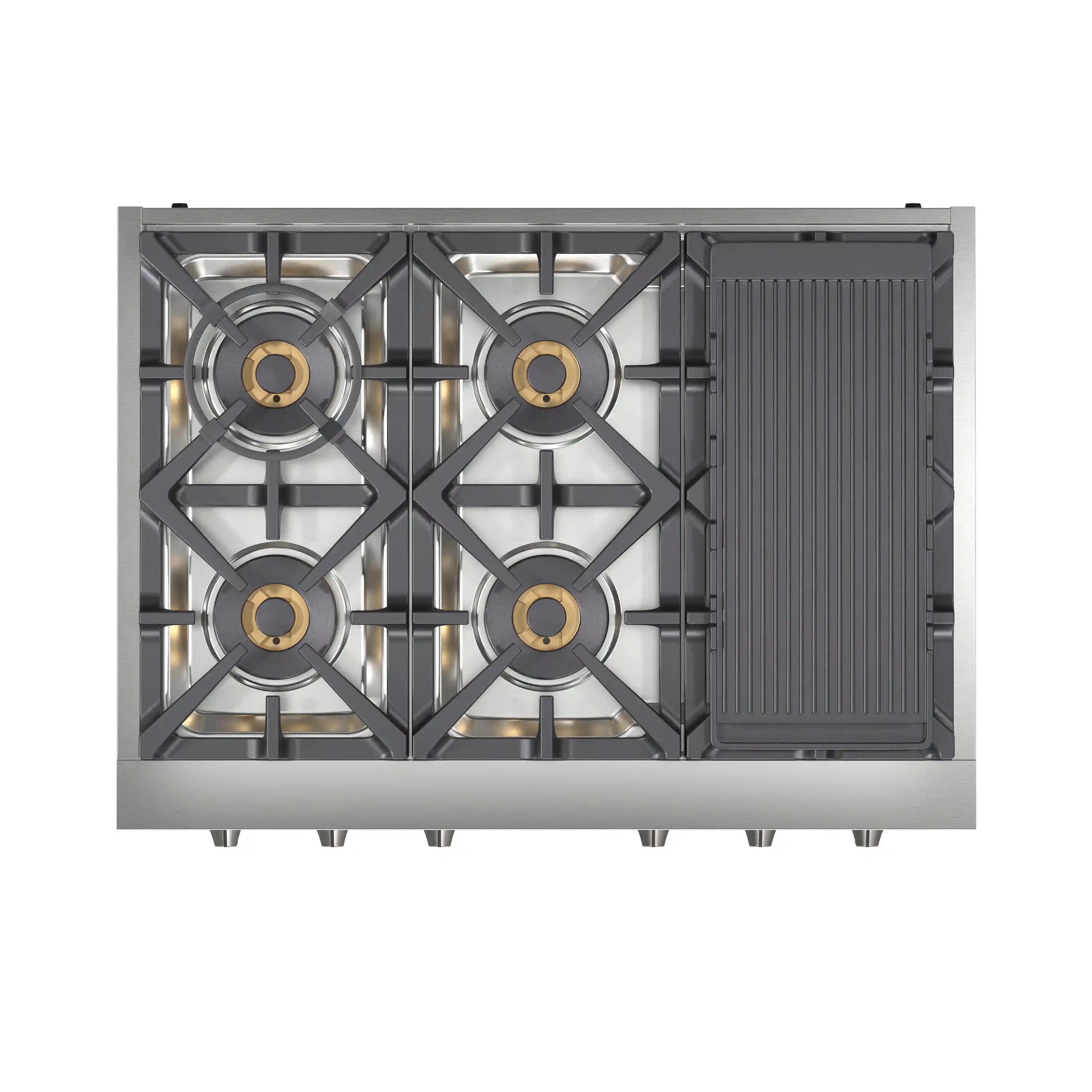 Forno 2-Piece Appliance Package - 36-Inch Spezia Gas Rangetop & French Door Double Wall Oven in Stainless Steel - Image 4
