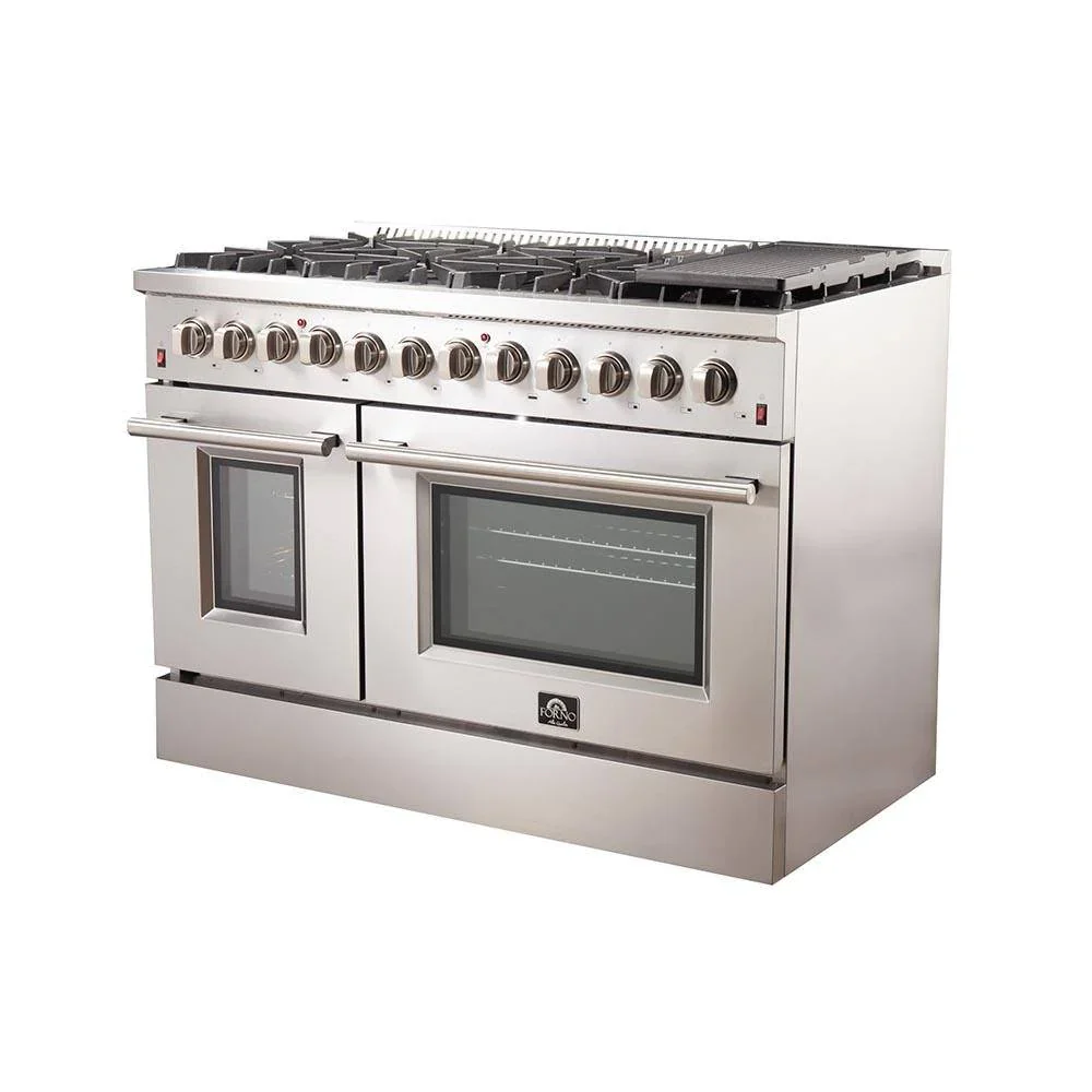 Forno 2-Piece Appliance Package - 48-Inch Dual Fuel Range and 60-Inch Built-In Refrigerator in Stainless Steel (FBDL-017-03CAUS) - Image 5