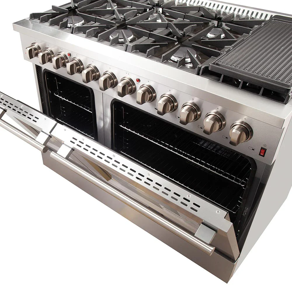 Forno 2-Piece Appliance Package - 48-Inch Dual Fuel Range and 60-Inch Built-In Refrigerator in Stainless Steel (FBDL-017-03CAUS) - Image 6