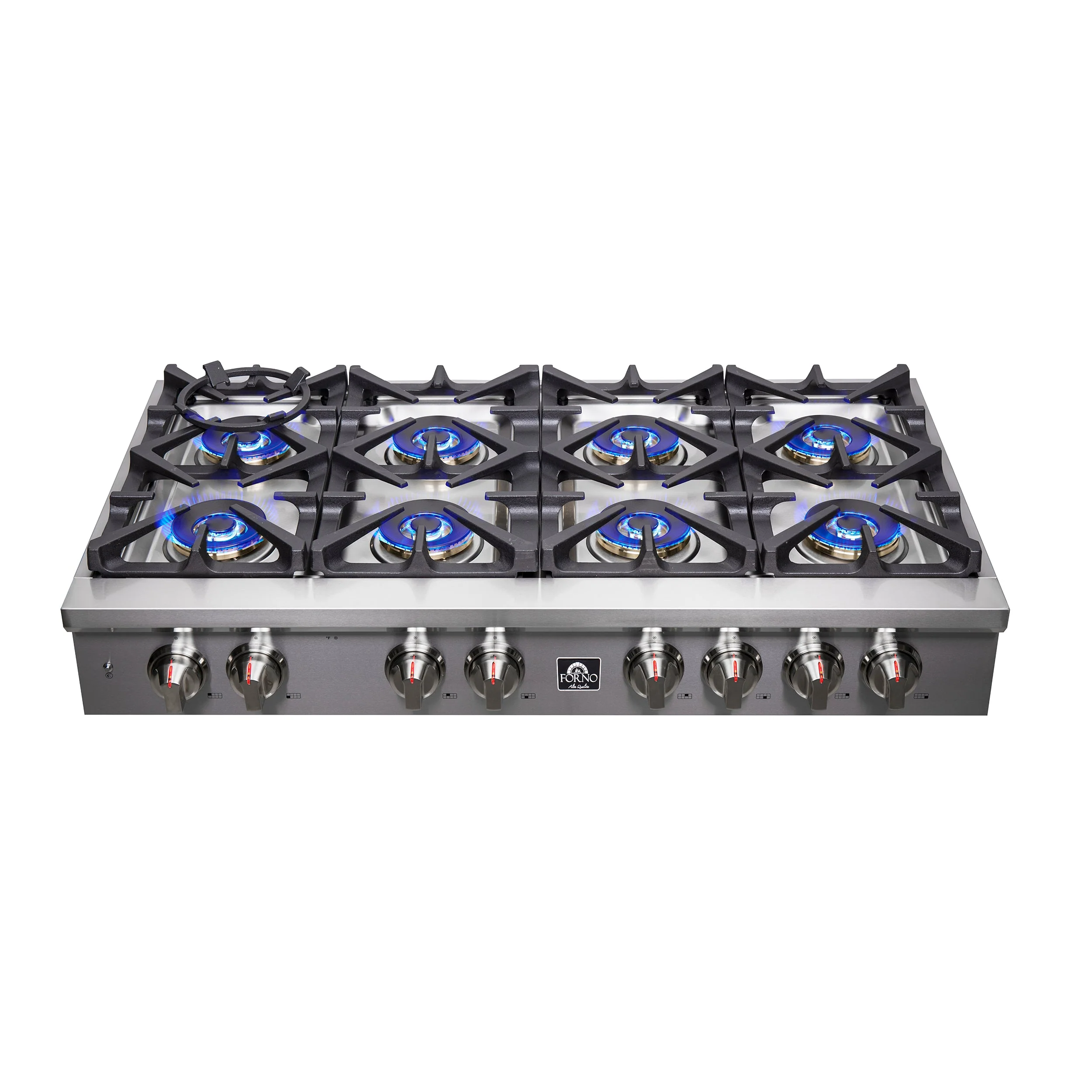 Forno 2-Piece Appliance Package - 48-Inch Spezia Gas Rangetop & French Door Double Wall Oven in Stainless Steel - Image 4