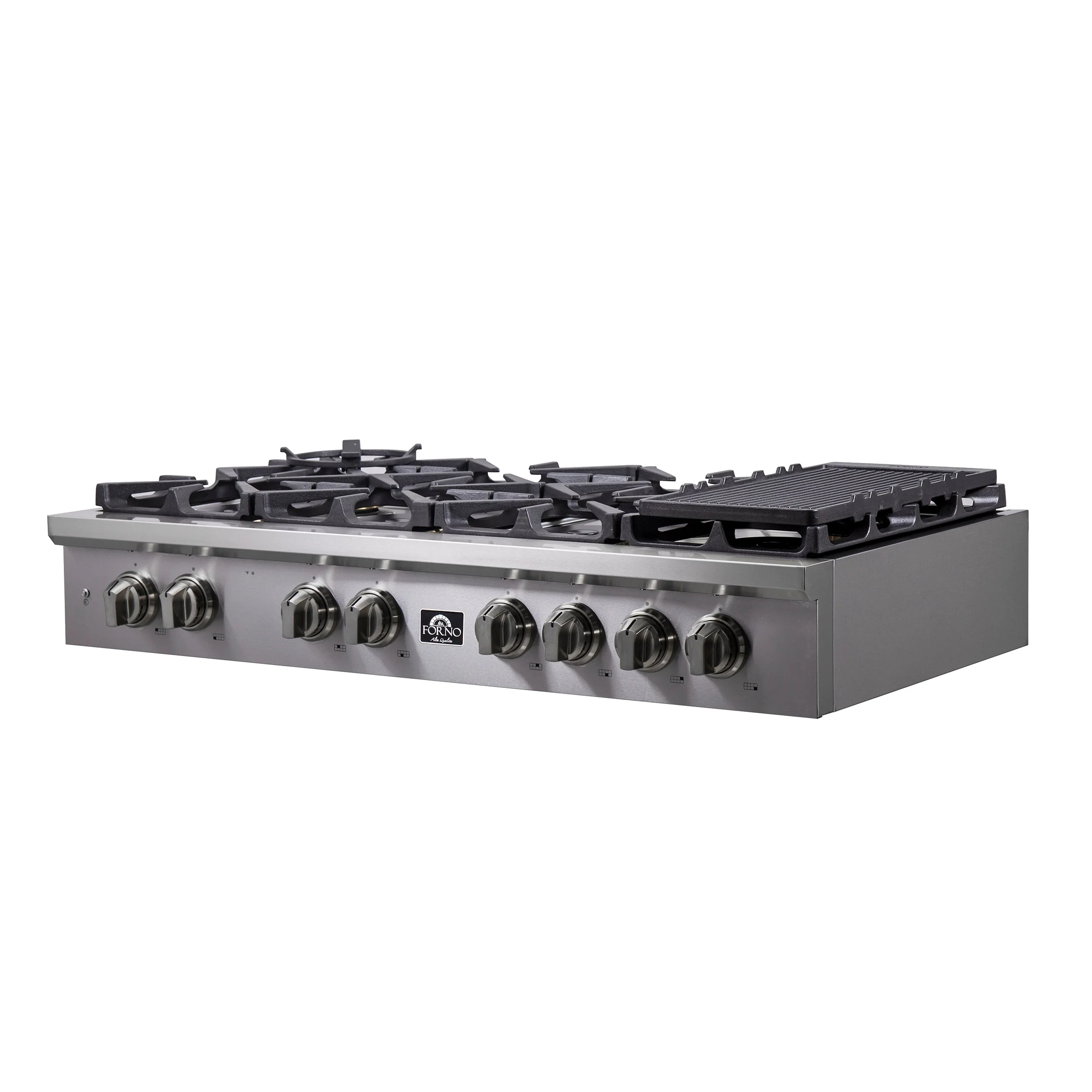 Forno 2-Piece Appliance Package - 48-Inch Spezia Gas Rangetop & French Door Double Wall Oven in Stainless Steel - Image 8