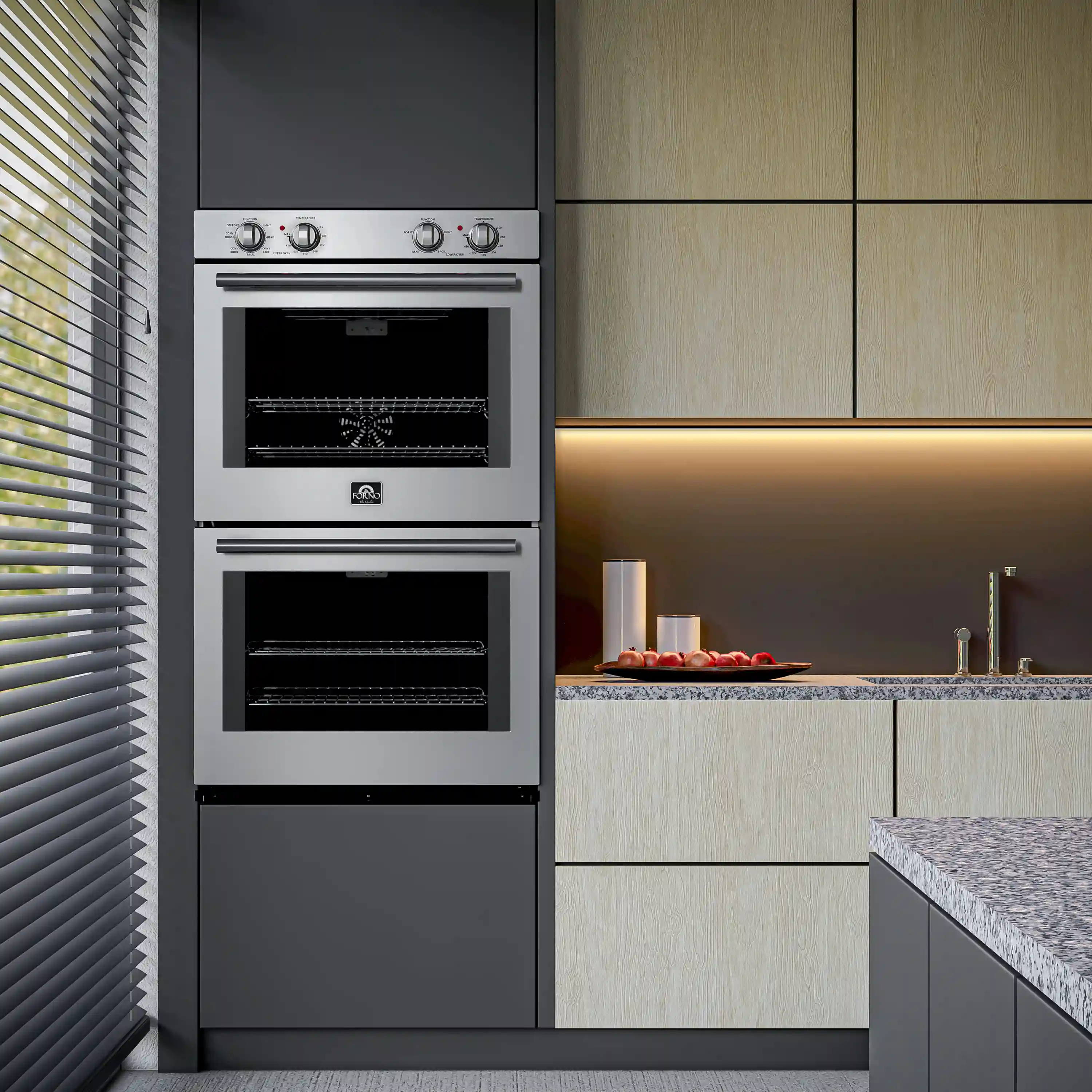 Forno 2-Piece Appliance Package - 30-Inch Vomero Double Wall Oven & 30-Inch Microwave Oven in Stainless Steel - Image 3