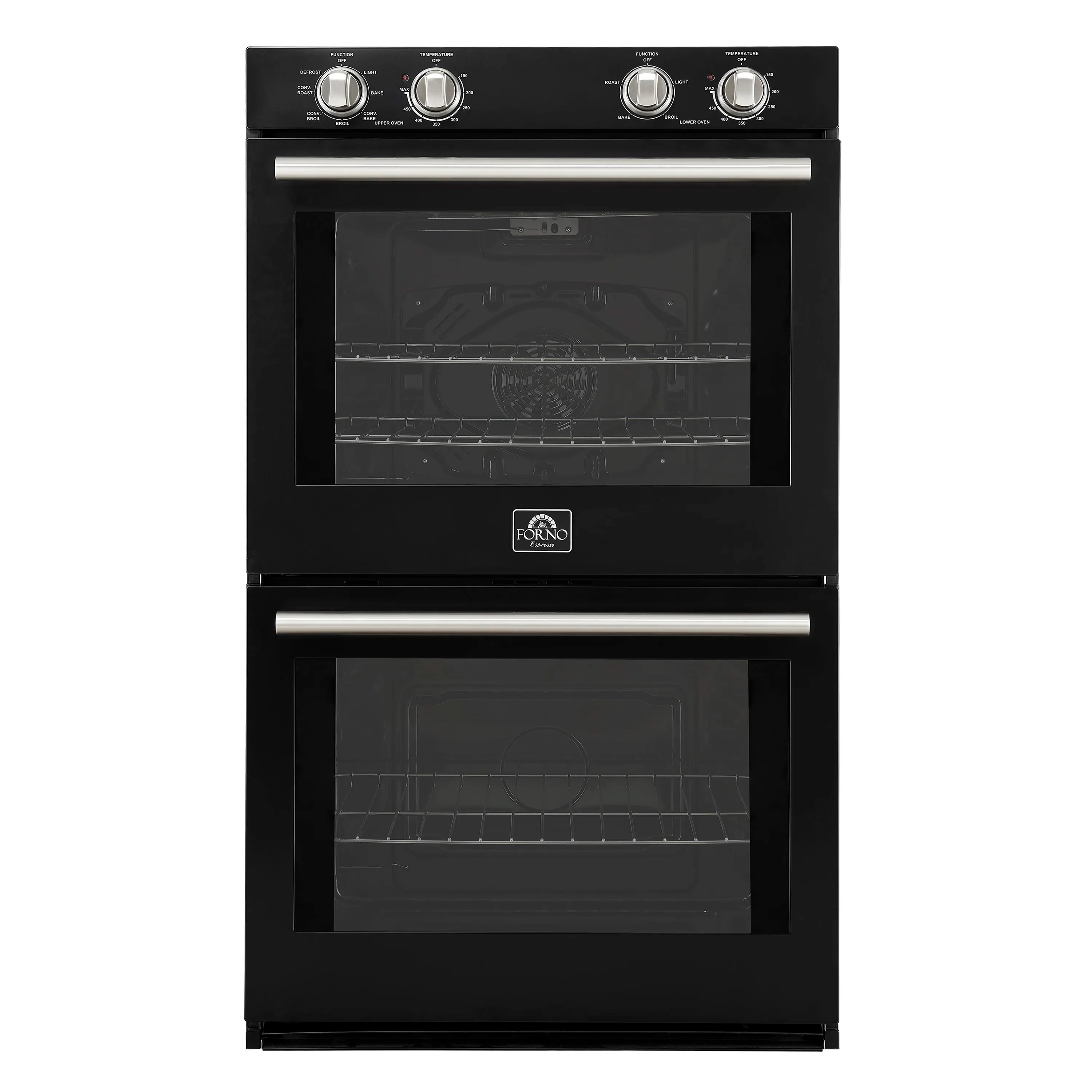 Forno 2-Piece Appliance Package - 30-Inch Vomero Double Wall Oven & 30-Inch Microwave Oven in Black with Stainless Steel Handle - Image 2