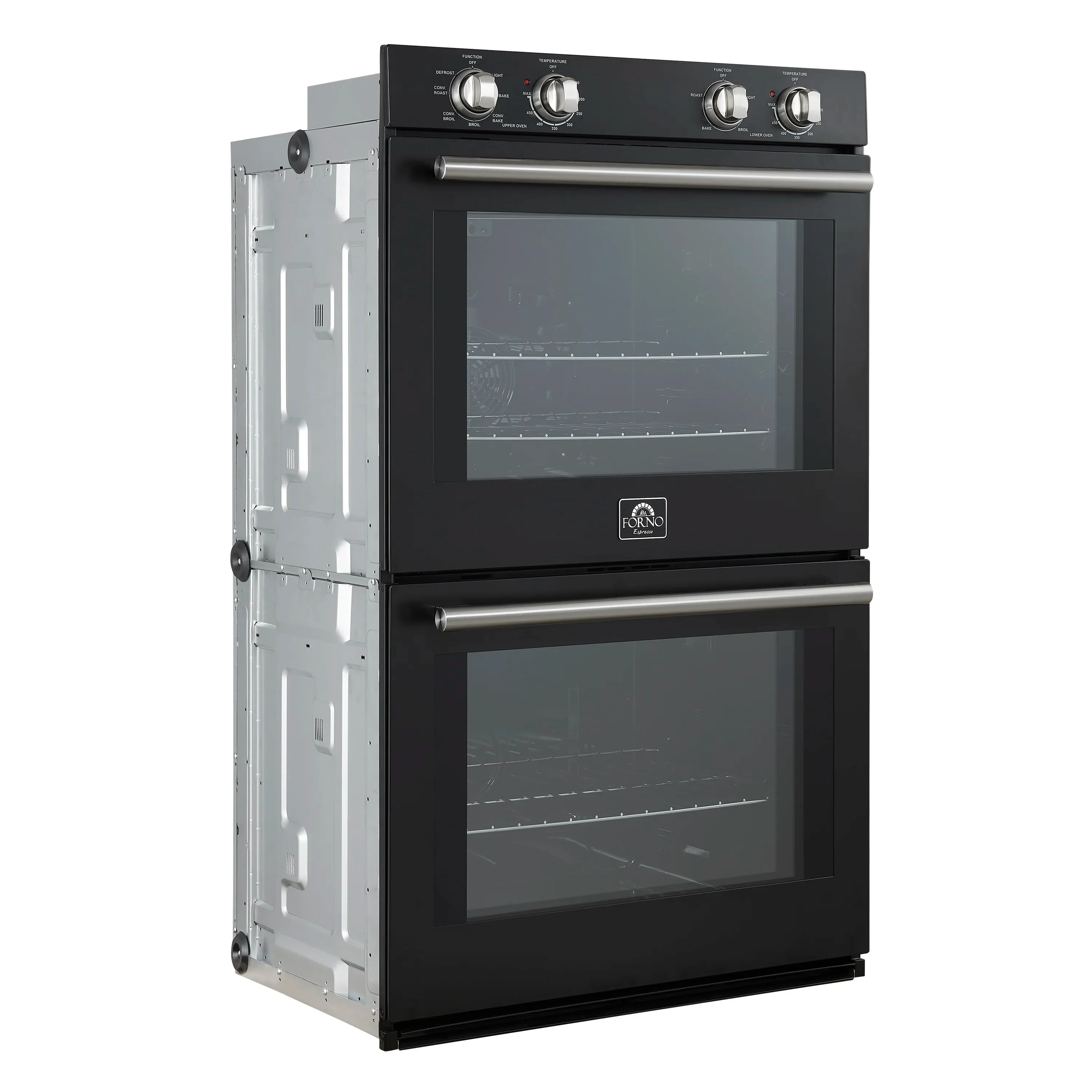 Forno 2-Piece Appliance Package - 30-Inch Vomero Double Wall Oven & 30-Inch Microwave Oven in Black with Stainless Steel Handle - Image 3