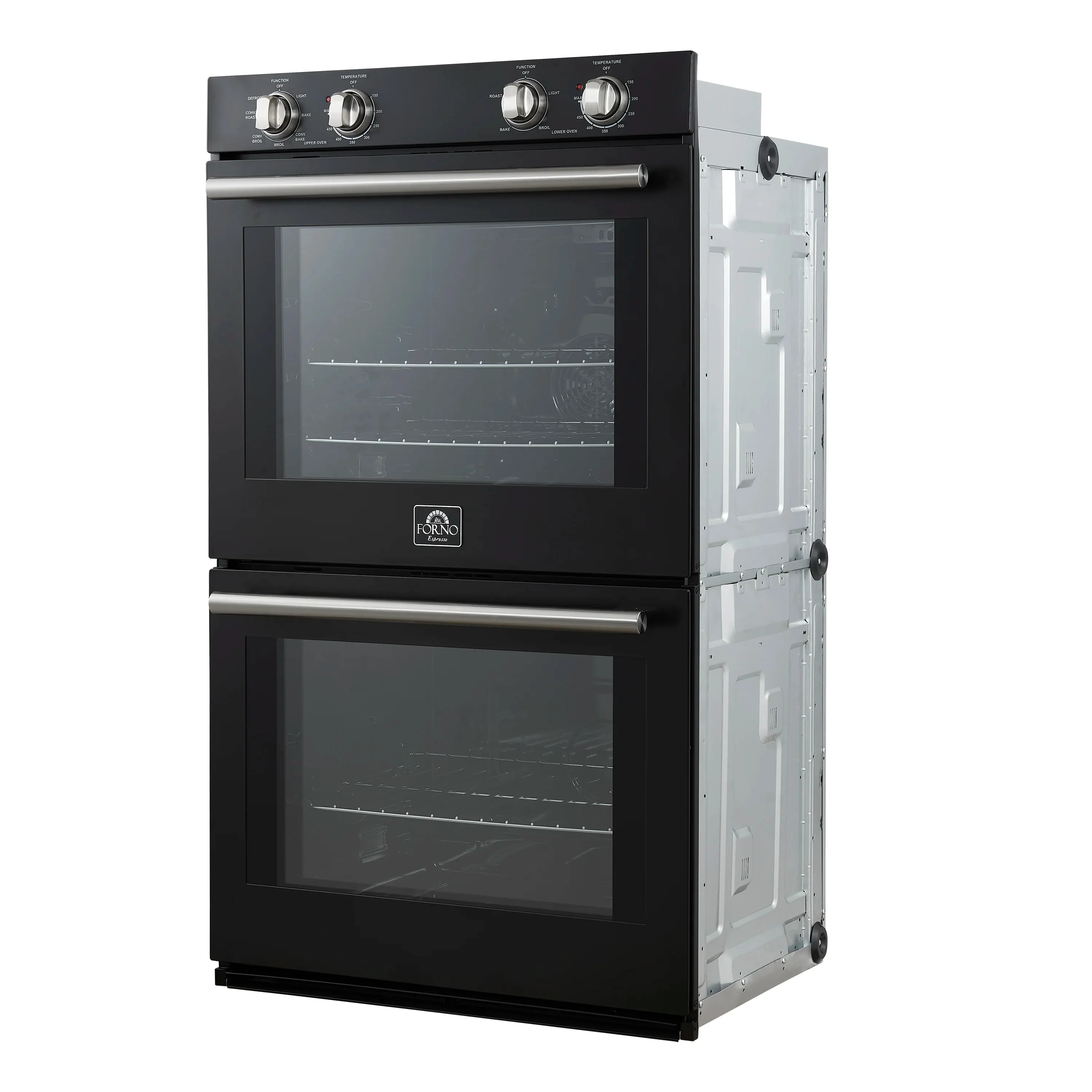 Forno 2-Piece Appliance Package - 30-Inch Vomero Double Wall Oven & 30-Inch Microwave Oven in Black with Stainless Steel Handle - Image 4