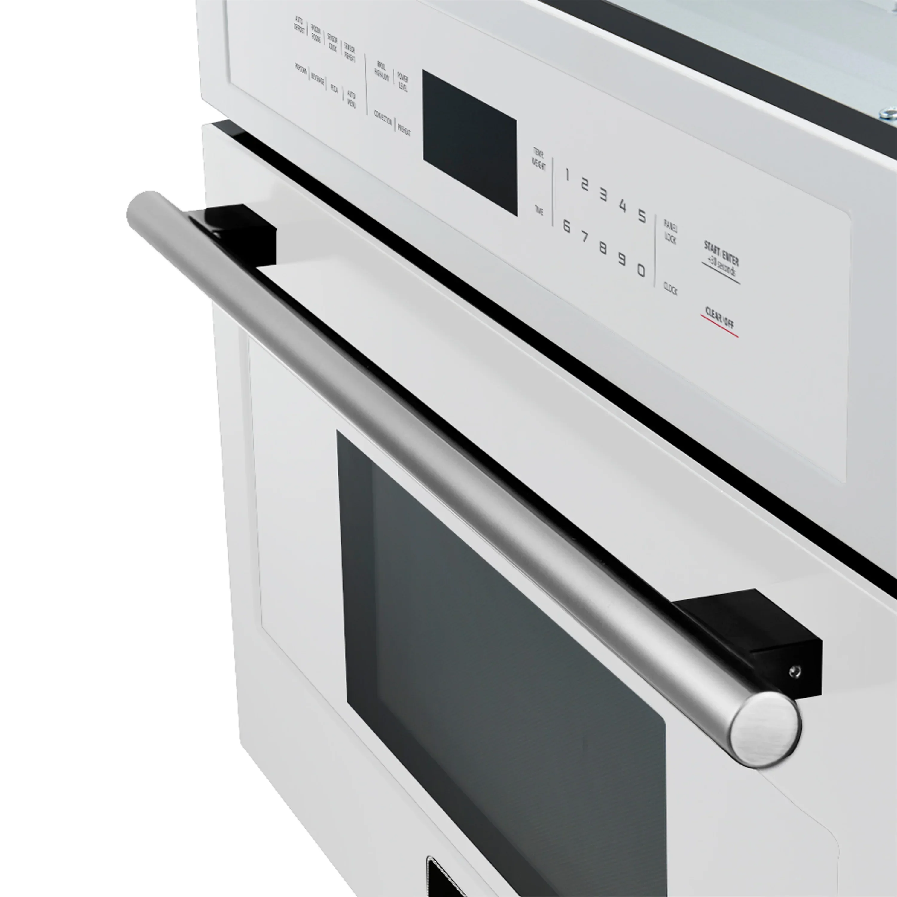 Forno 2-Piece Appliance Package - 30-Inch Vomero Double Wall Oven & 30-Inch Microwave Oven in White with Stainless Steel Handle - Image 12