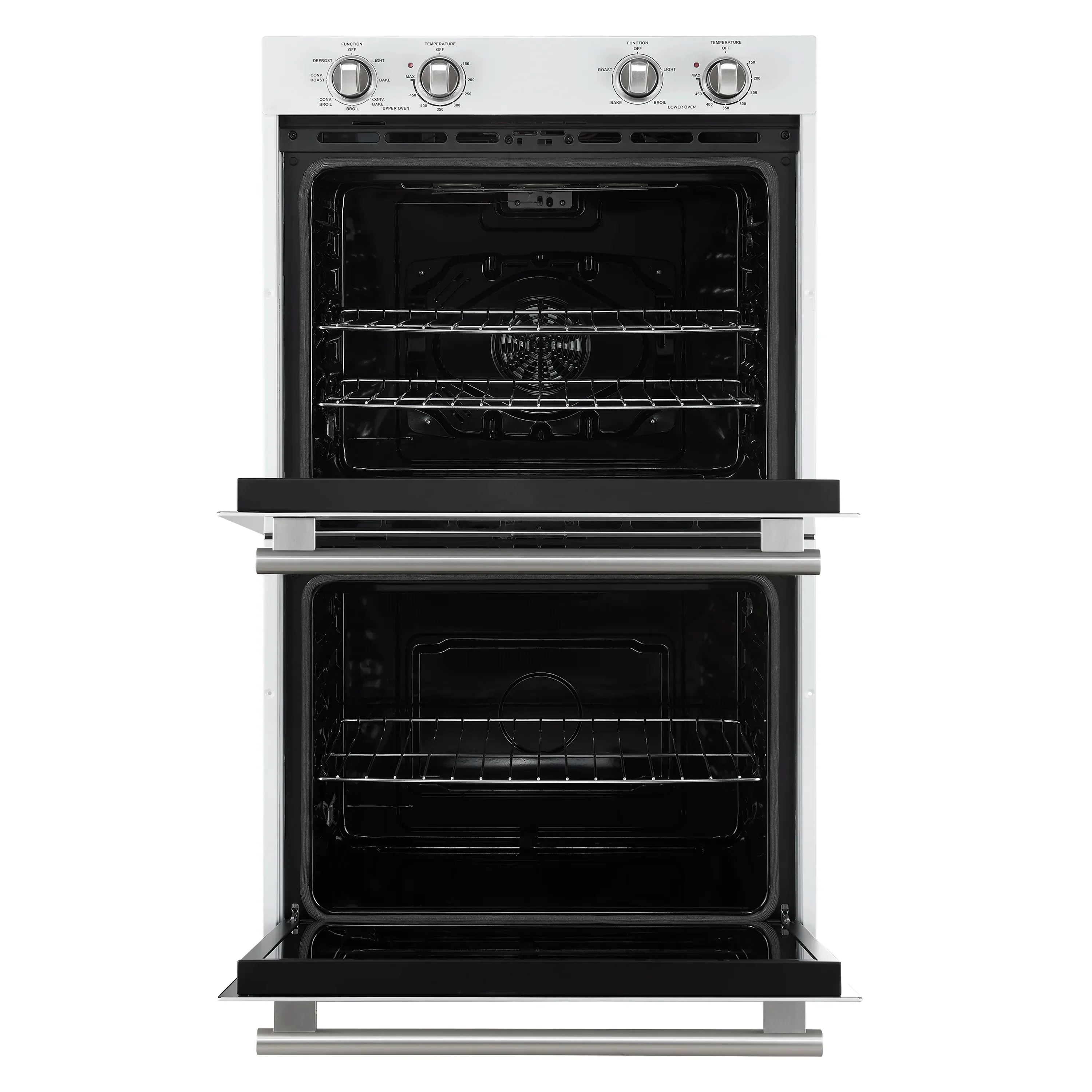 Forno 2-Piece Appliance Package - 30-Inch Vomero Double Wall Oven & 30-Inch Microwave Oven in White with Stainless Steel Handle - Image 5