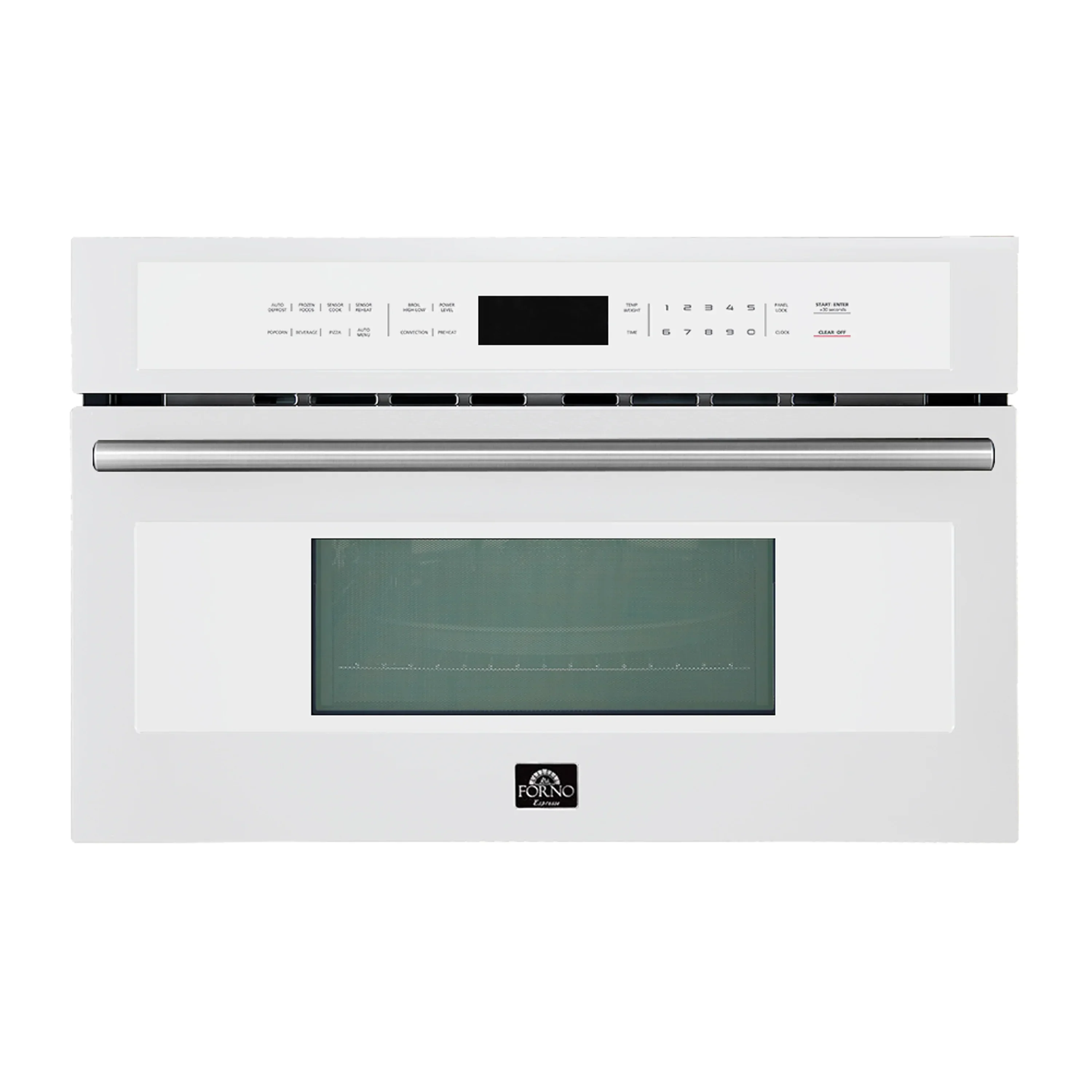 Forno 2-Piece Appliance Package - 30-Inch Vomero Double Wall Oven & 30-Inch Microwave Oven in White with Stainless Steel Handle - Image 8