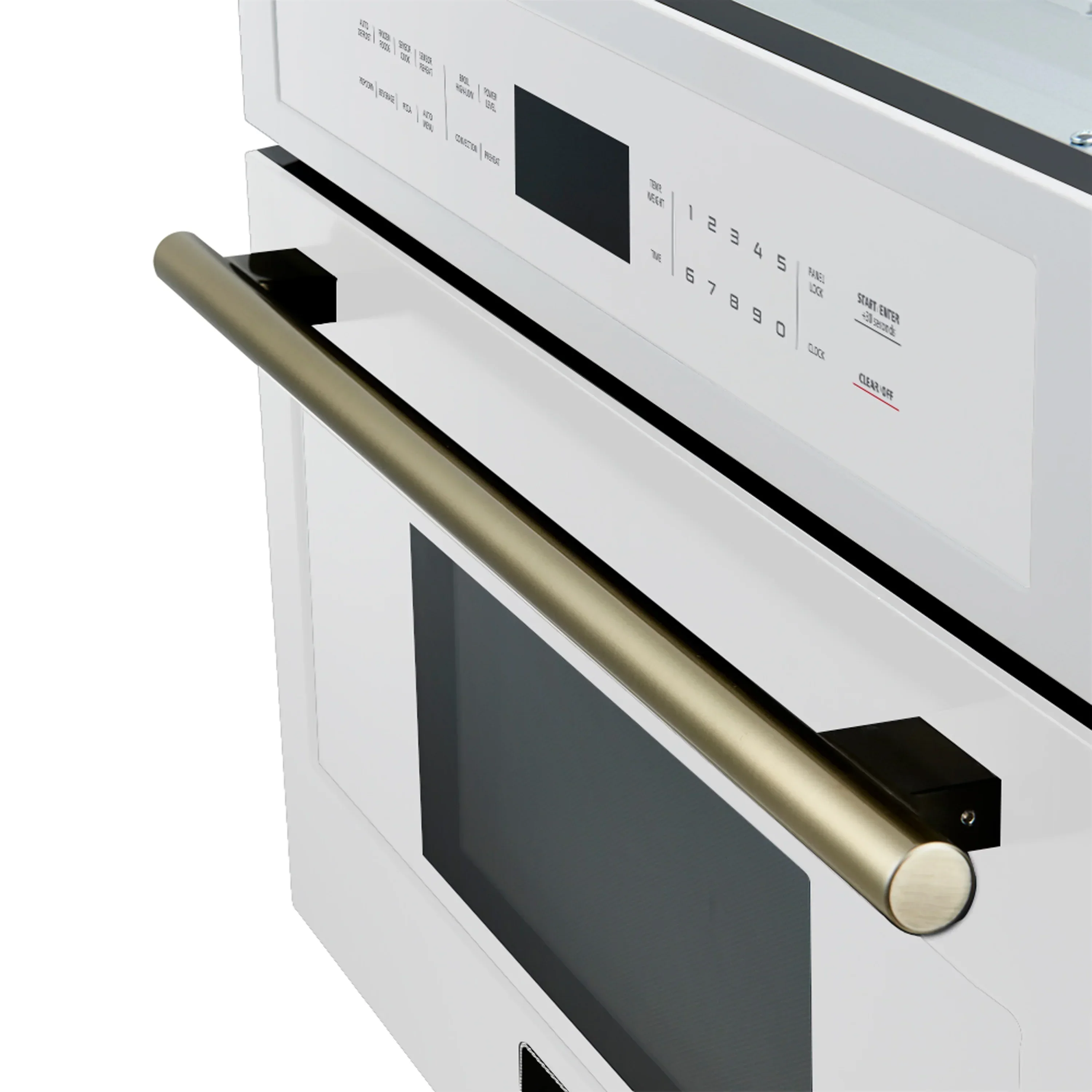 Forno 2-Piece Appliance Package - 30-Inch Asti French Door Double Electric Wall Oven & 30-Inch Microwave Oven in White with Antique Brass Handle - Image 27