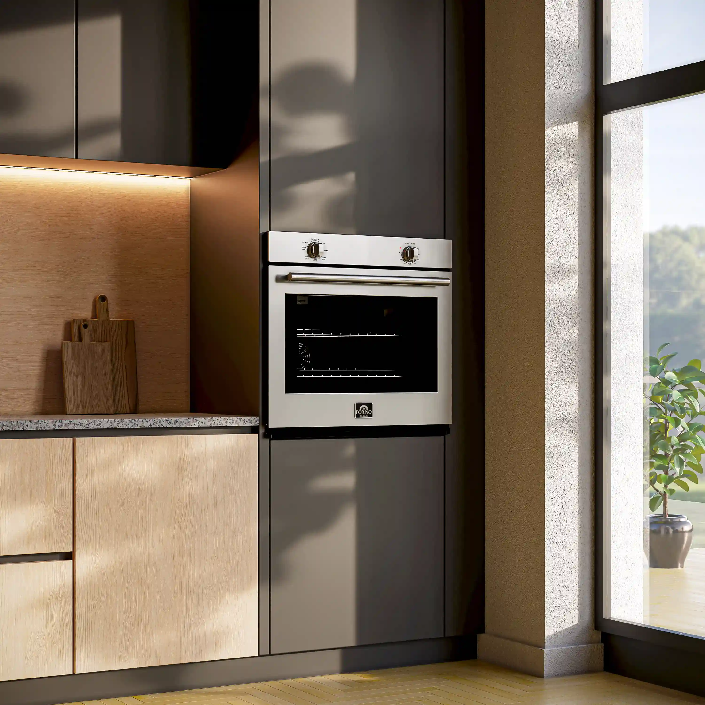 Forno 2-Piece Appliance Package - 30-Inch Vomero Wall Oven & 30-Inch Microwave Oven in Stainless Steel - Image 3