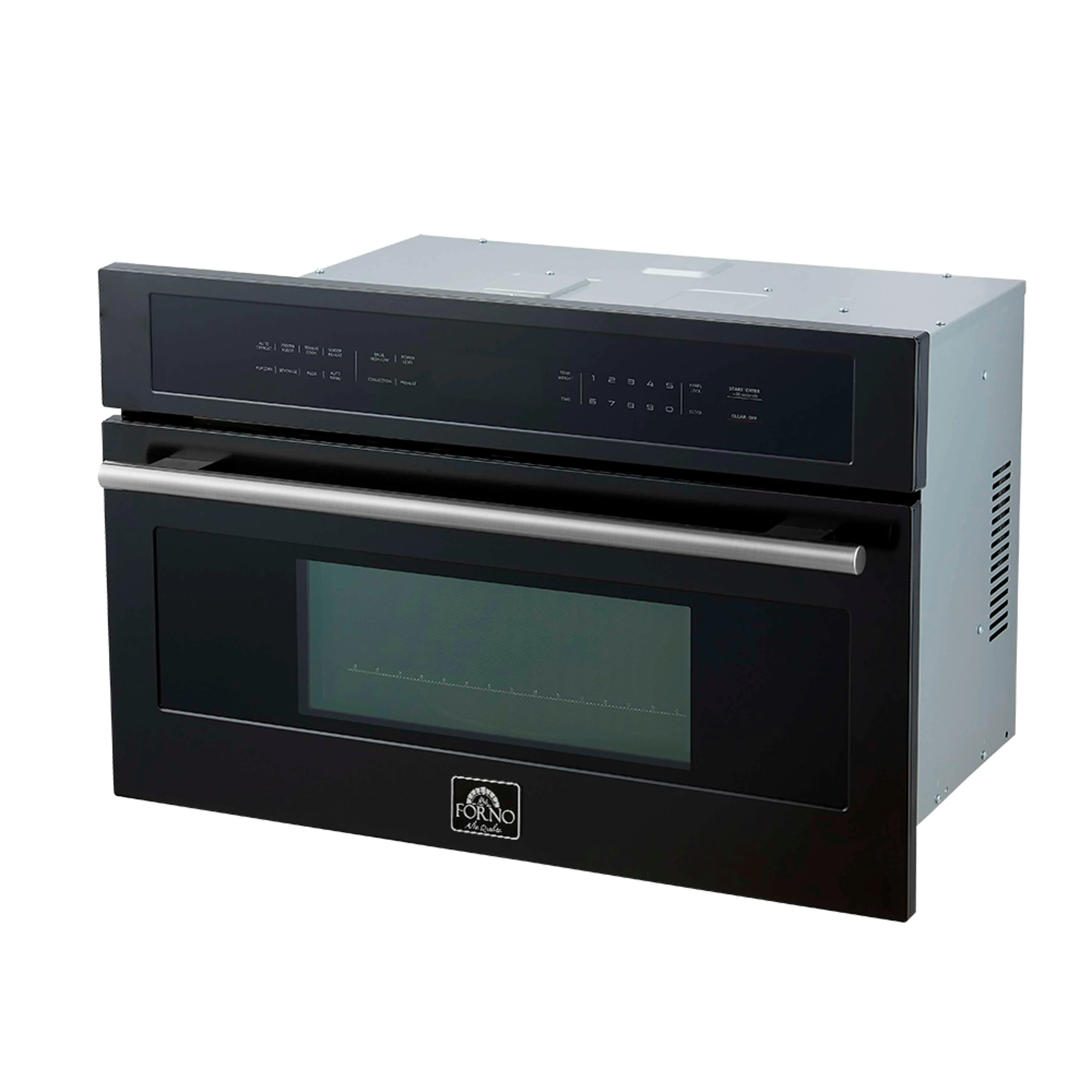 Forno 2-Piece Appliance Package - 30-Inch Vomero Wall Oven & 30-Inch Microwave Oven in Black with Stainless Steel Handle - Image 11