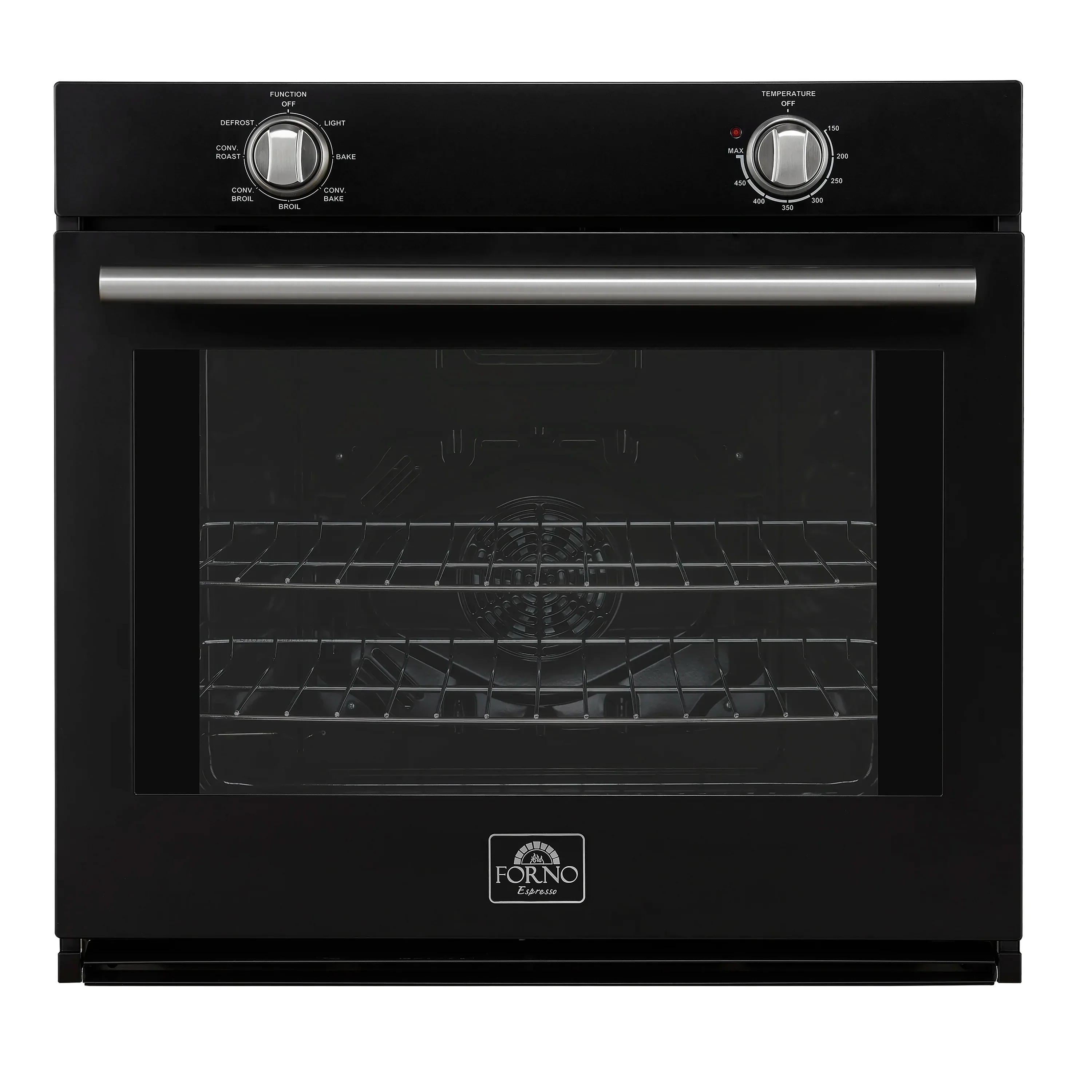 Forno 2-Piece Appliance Package - 30-Inch Vomero Wall Oven & 30-Inch Microwave Oven in Black with Stainless Steel Handle - Image 2