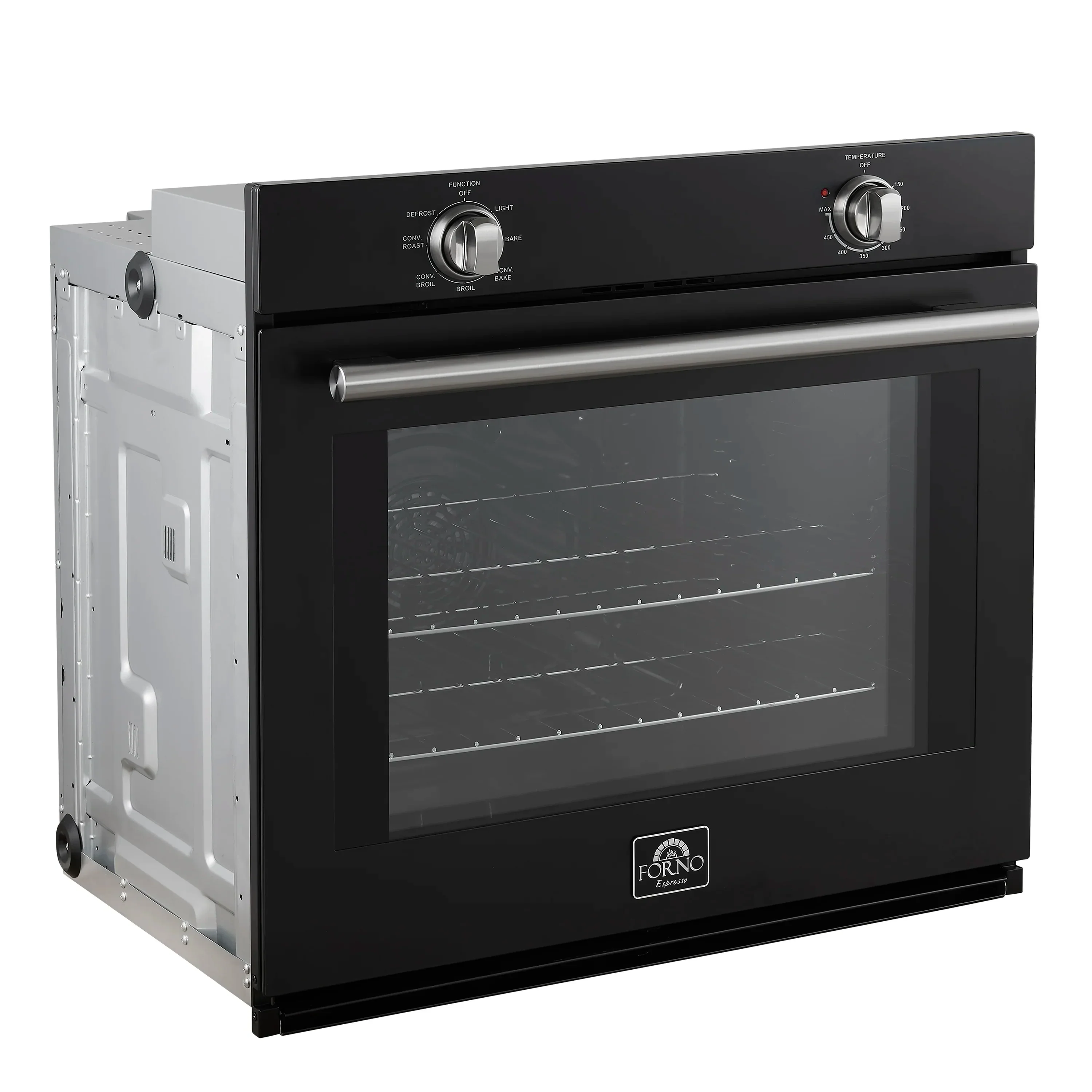 Forno 2-Piece Appliance Package - 30-Inch Vomero Wall Oven & 30-Inch Microwave Oven in Black with Stainless Steel Handle - Image 3