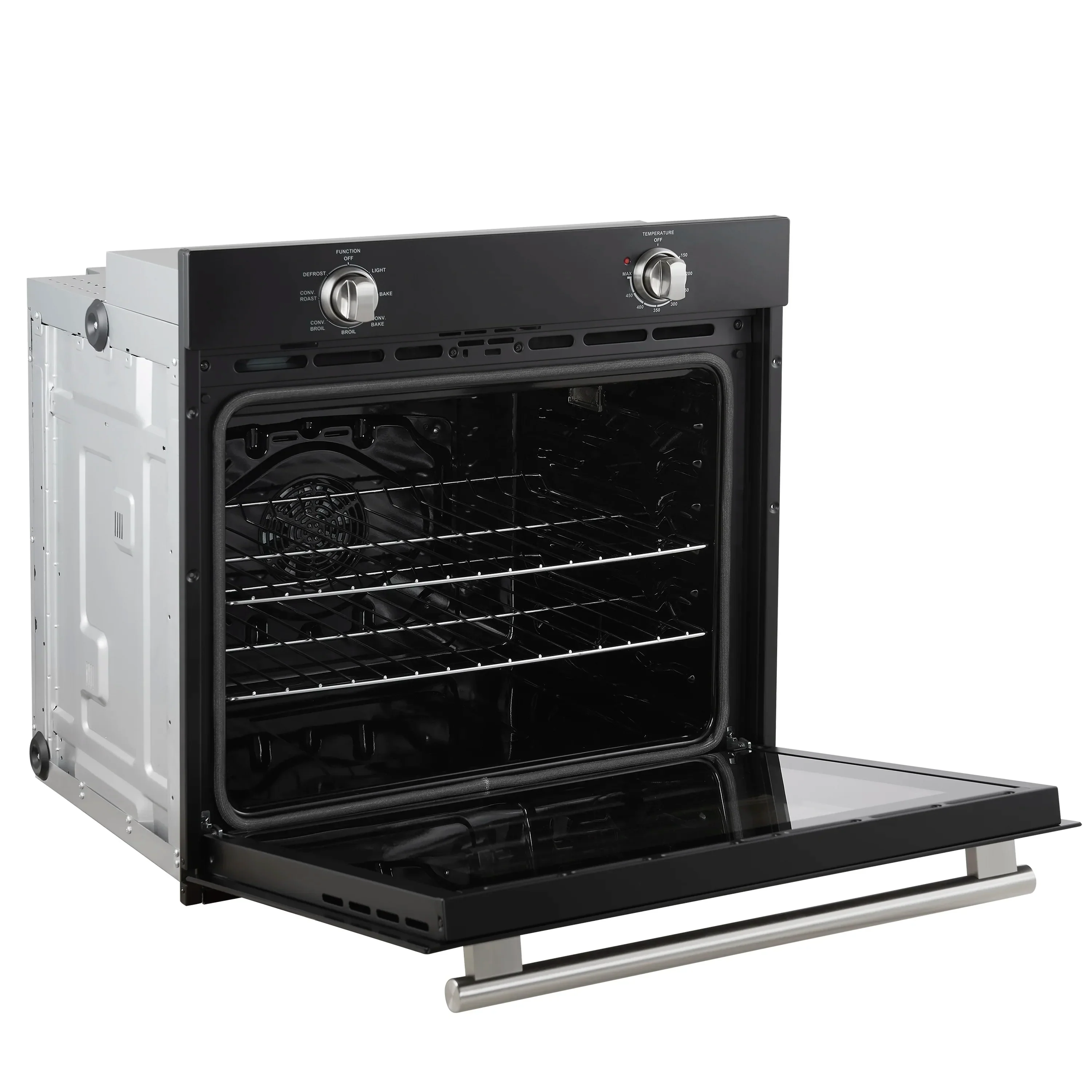 Forno 2-Piece Appliance Package - 30-Inch Vomero Wall Oven & 30-Inch Microwave Oven in Black with Stainless Steel Handle - Image 4