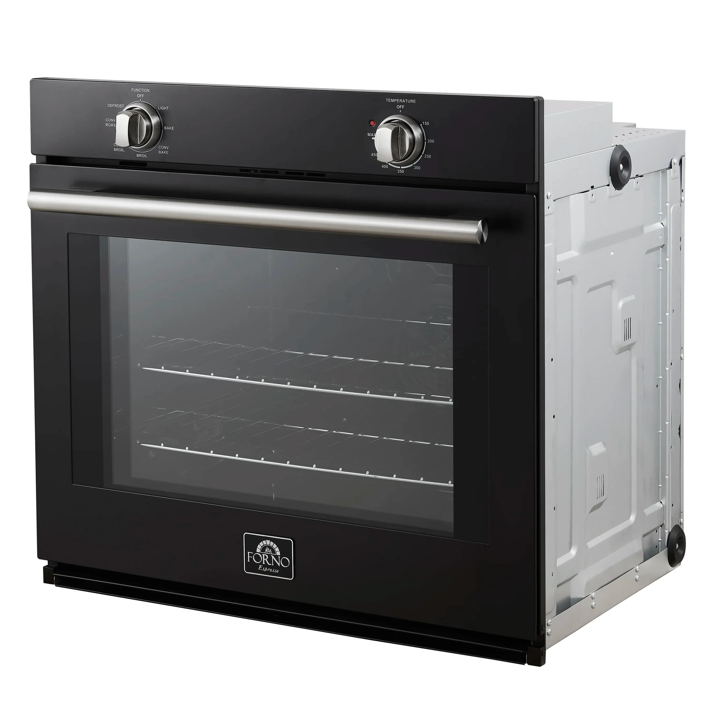 Forno 2-Piece Appliance Package - 30-Inch Vomero Wall Oven & 30-Inch Microwave Oven in Black with Stainless Steel Handle - Image 6