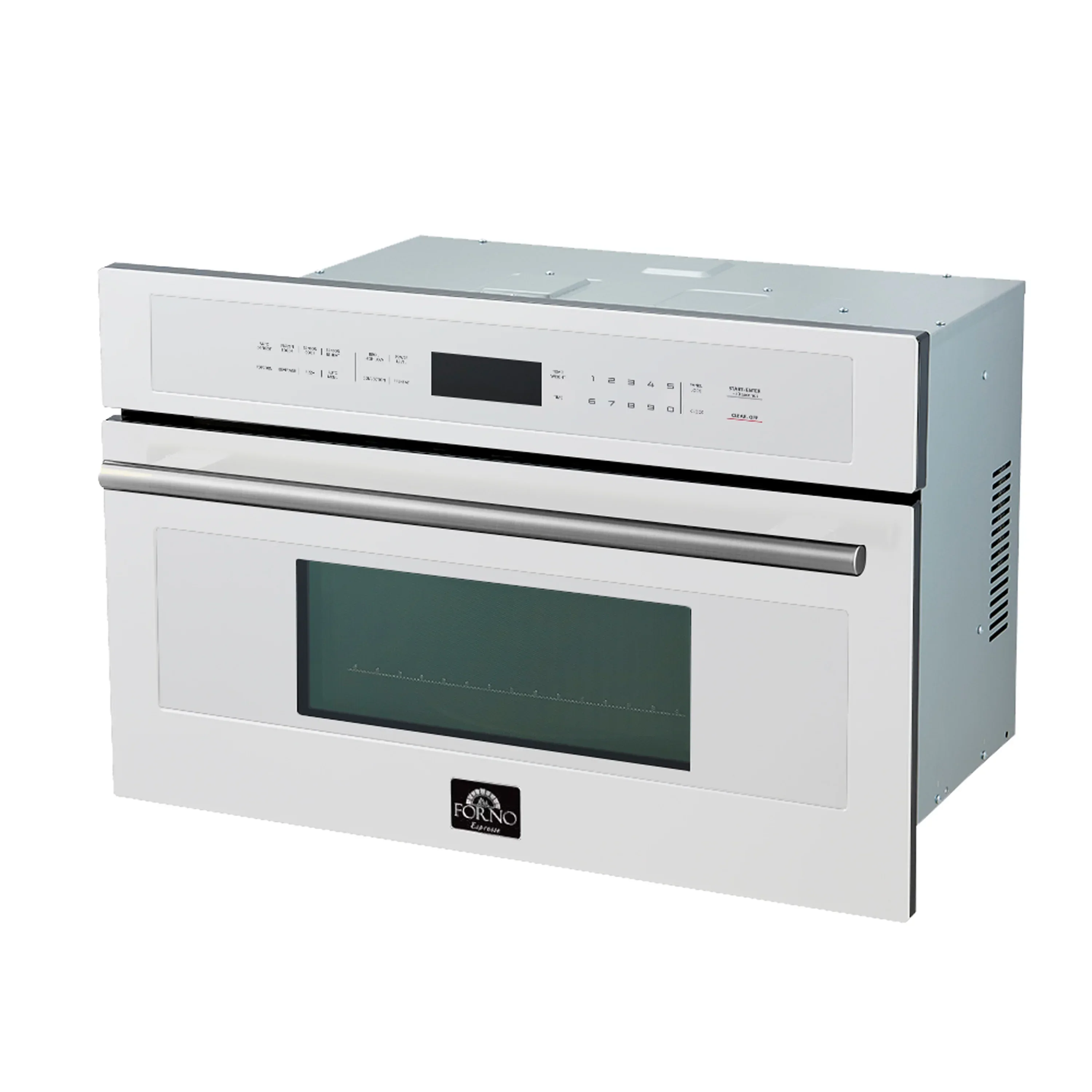 Forno 2-Piece Appliance Package - 30-Inch Vomero Wall Oven & 30-Inch Microwave Oven in White with Stainless Steel Handle - Image 10