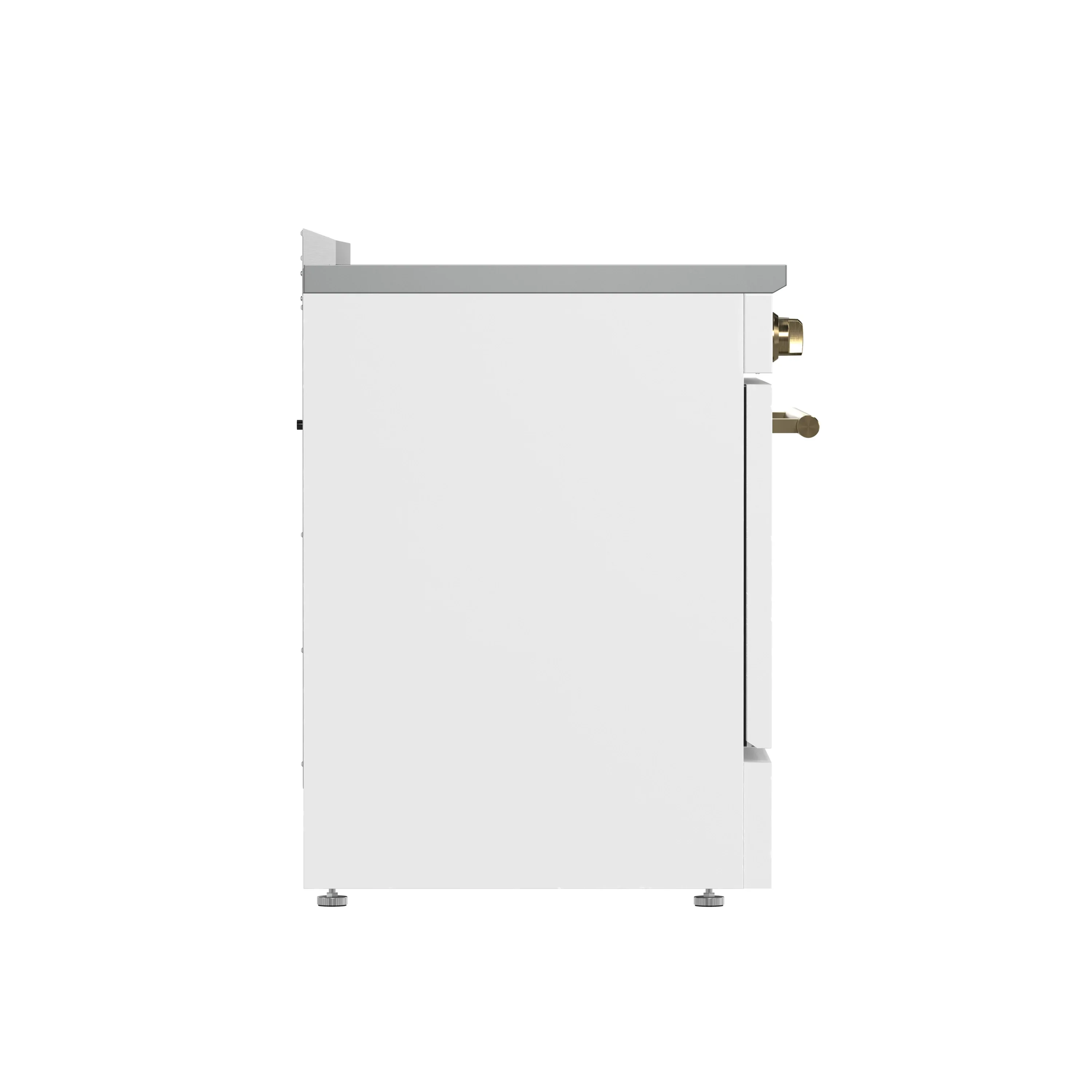 Forno 3-Piece Appliance Package - 30-Inch Electric Range, Wall Mount Range Hood, and 36-Inch Refrigerator in White with Antique Brass Handle - Image 14