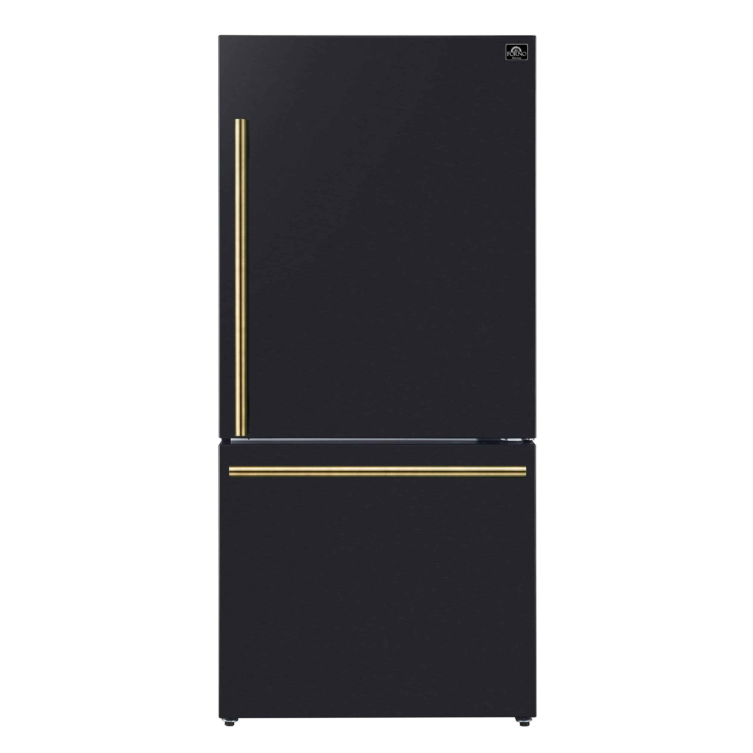 Forno 3-Piece Appliance Package - 30-Inch Leonardo Espresso Electric Range, Refrigerator, & Dishwasher in Black with Antique Brass Handle (FBDL-007-02US) - Image 11