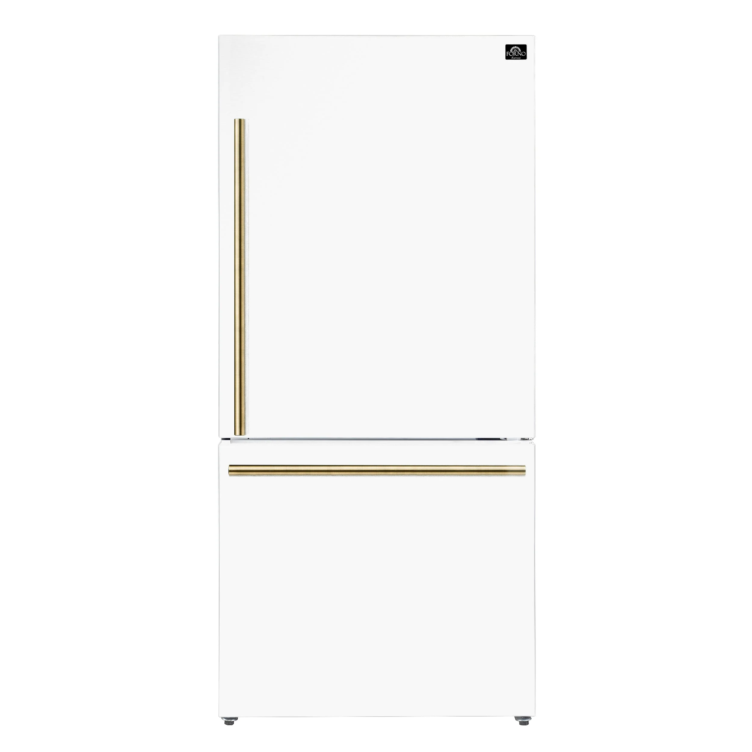 Forno 3-Piece Appliance Package - 30-Inch Leonardo Espresso Electric Range, Refrigerator, & Dishwasher in White with Antique Brass Handle (FBDL-007-03US) - Image 12