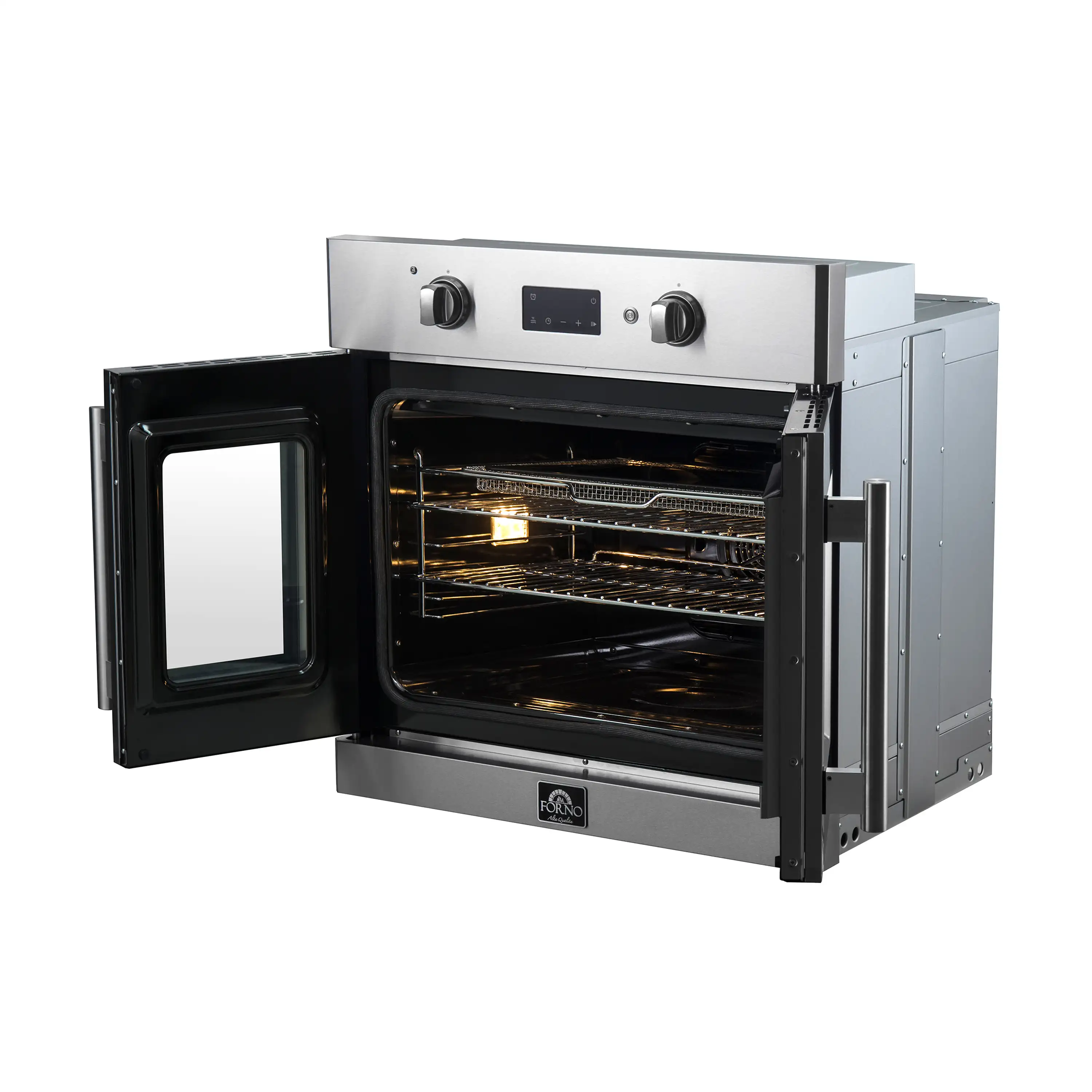 Forno 3-Piece Appliance Package - 36-Inch Spezia Gas Rangetop, French Door Wall Oven & Microwave Oven in Stainless Steel - Image 15