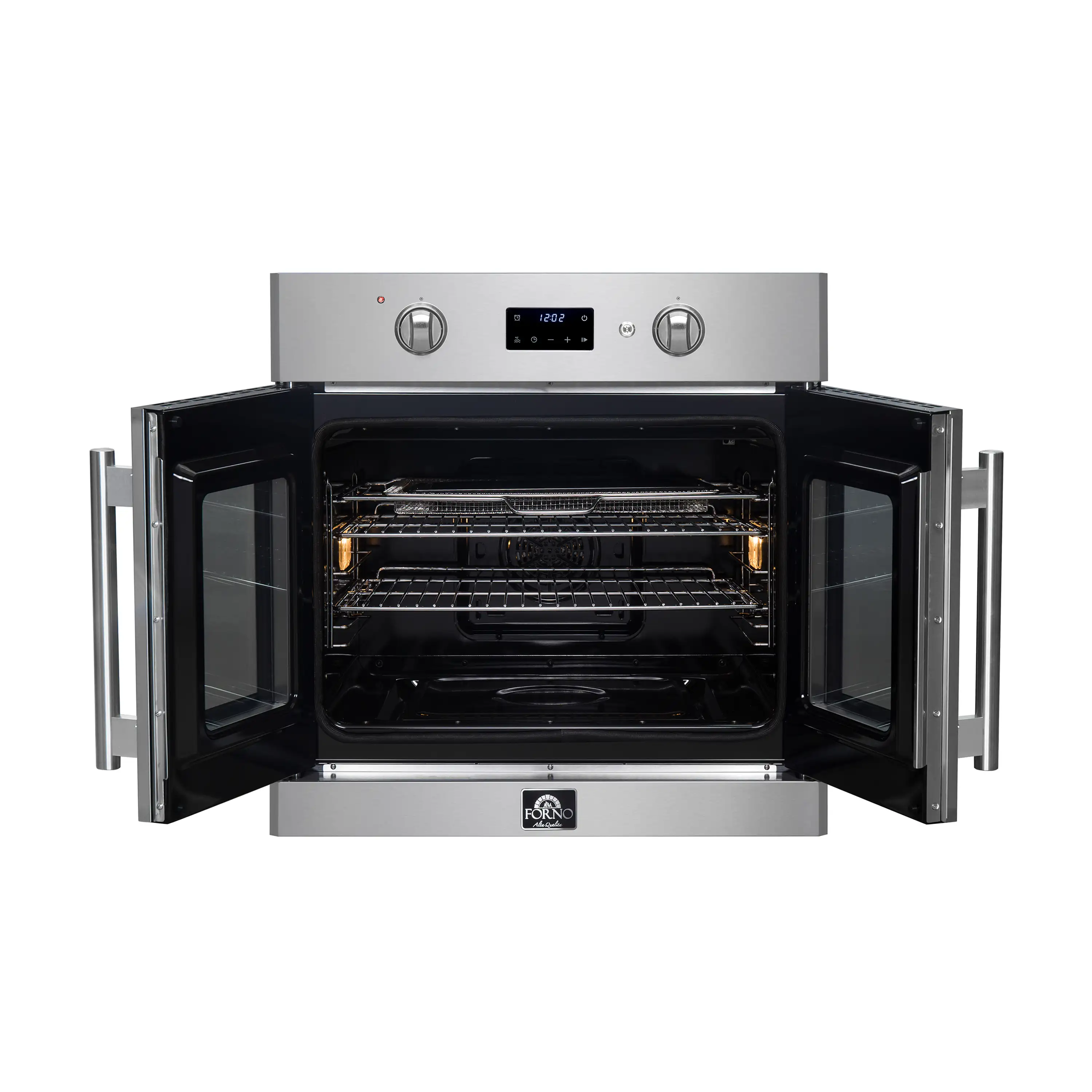 Forno 3-Piece Appliance Package - 36-Inch Spezia Gas Rangetop, French Door Wall Oven & Microwave Oven in Stainless Steel - Image 16